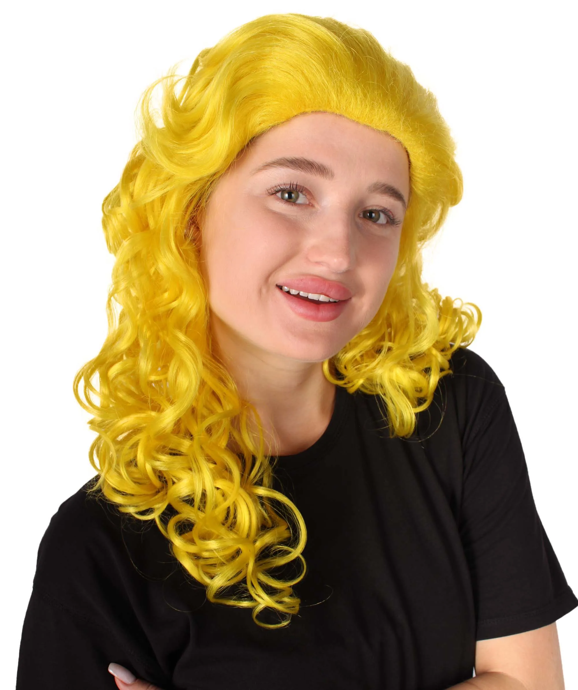 HPO Adult Women's Long Curly Country Singer Wig | Multiple Color Options