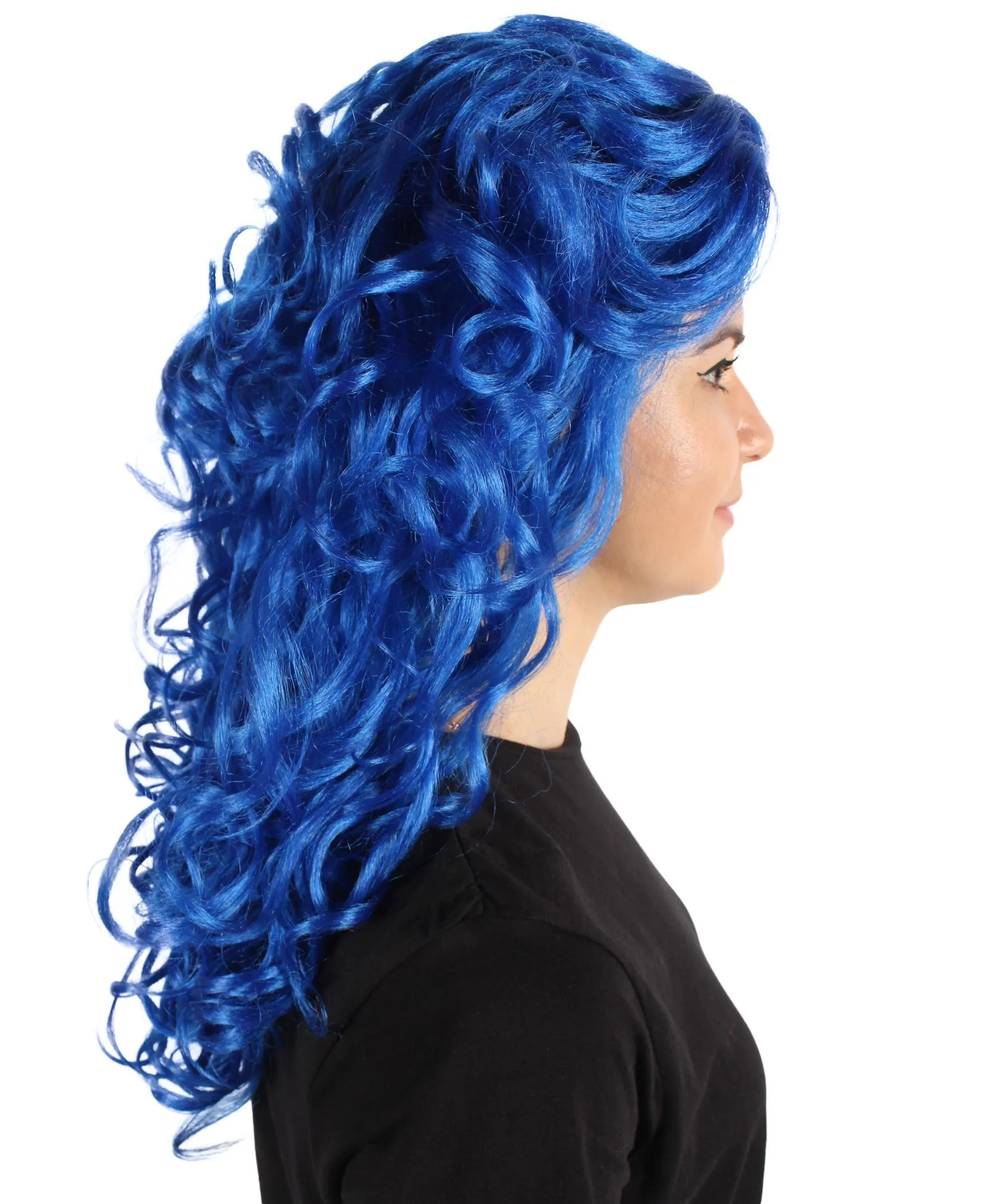 HPO Adult Women's Long Curly Country Singer Wig | Multiple Color Options
