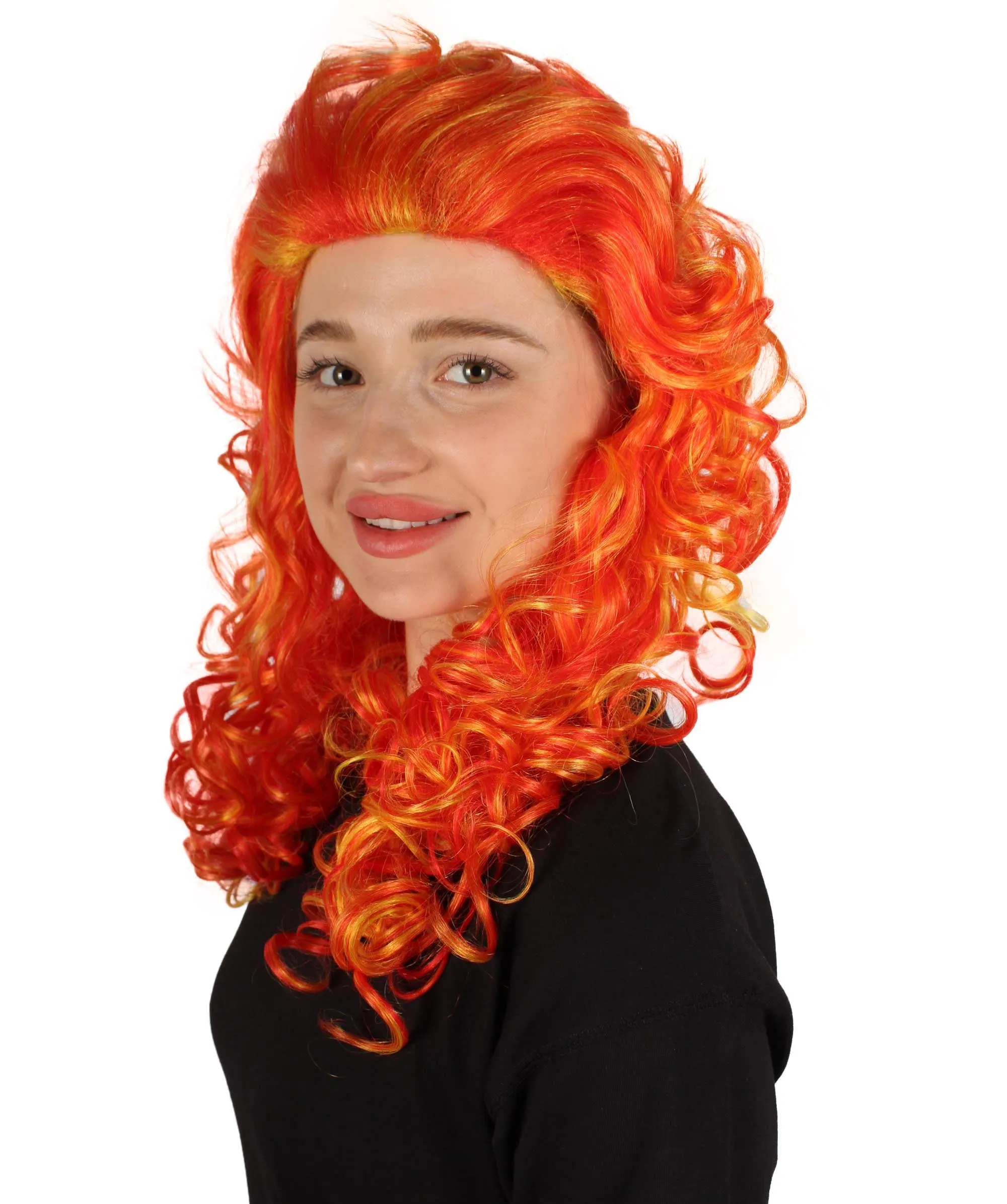 HPO Adult Women's Long Curly Country Singer Wig | Multiple Color Options