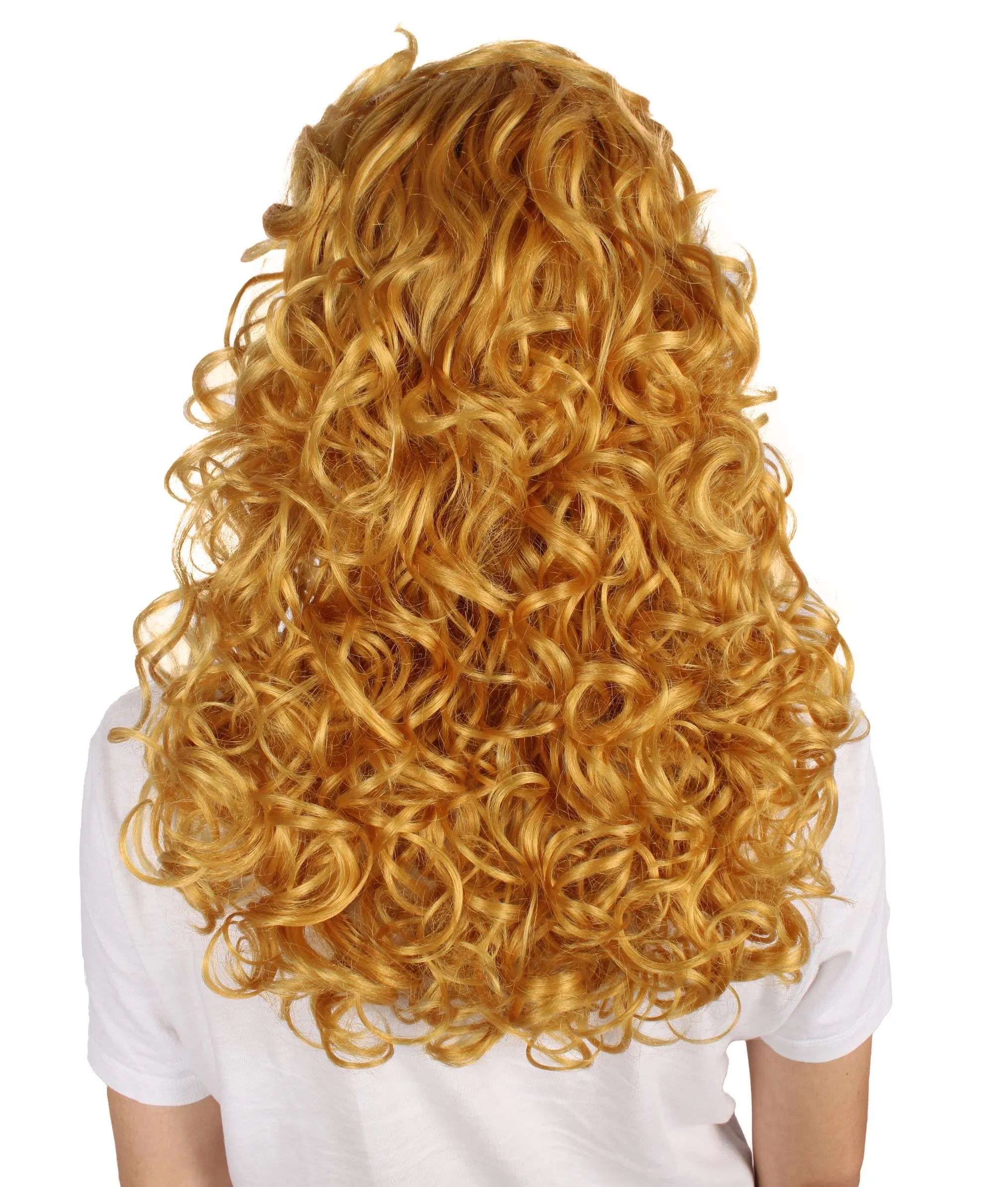 HPO Adult Women's Long Curly Country Singer Wig | Multiple Color Options