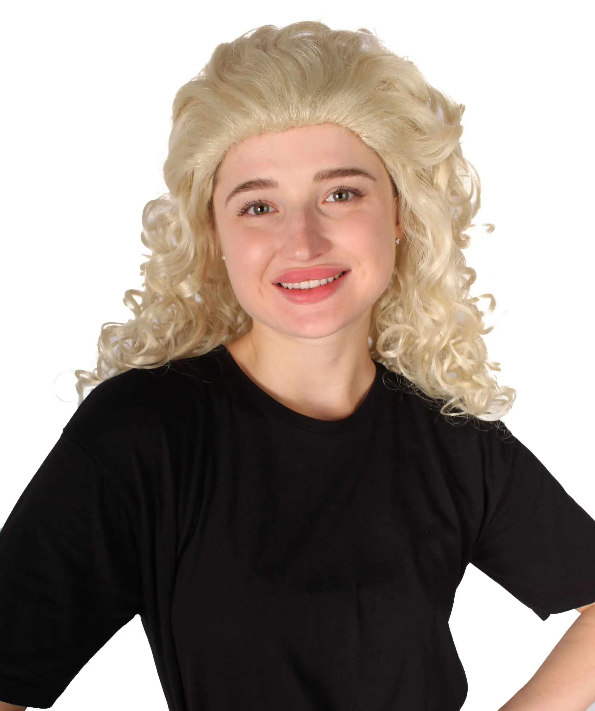 HPO Adult Women's Long Curly Country Singer Wig | Multiple Color Options
