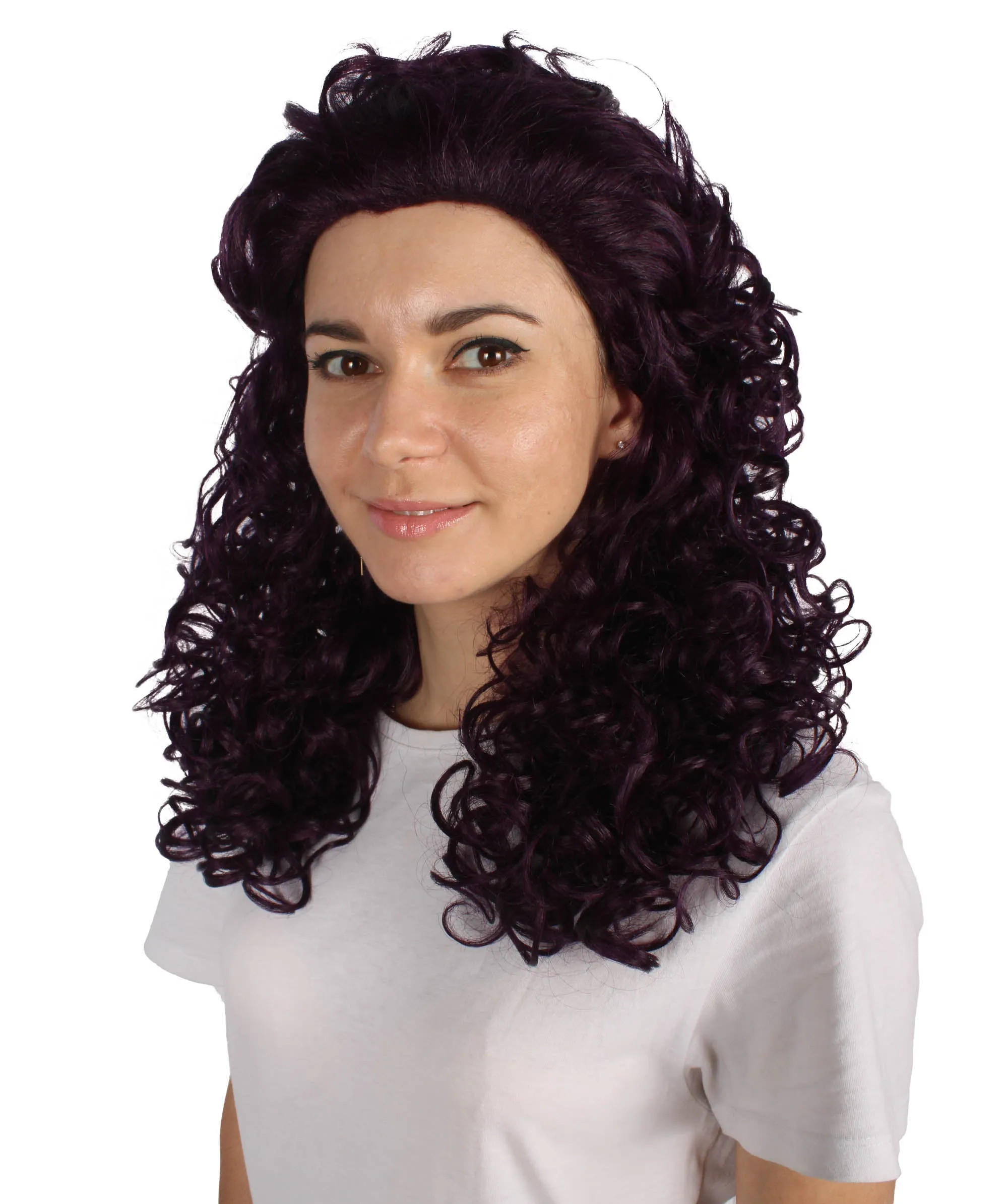 HPO Adult Women's Long Curly Country Singer Wig | Multiple Color Options