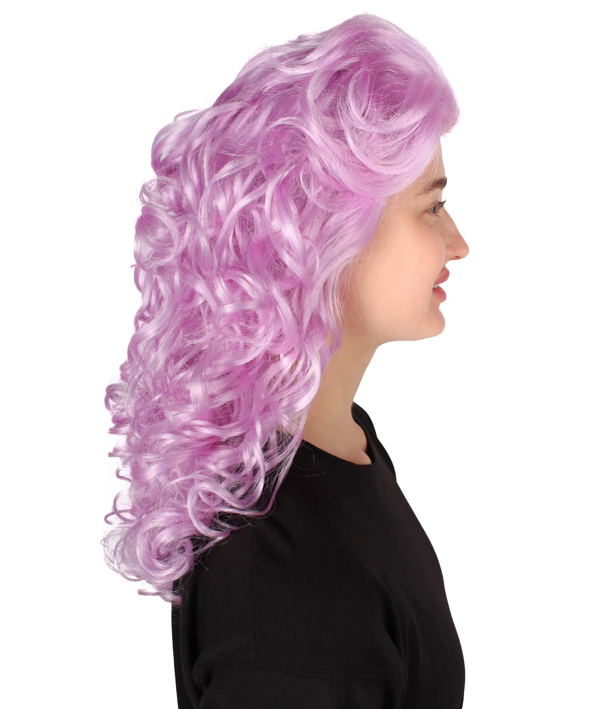 HPO Adult Women's Long Curly Country Singer Wig | Multiple Color Options