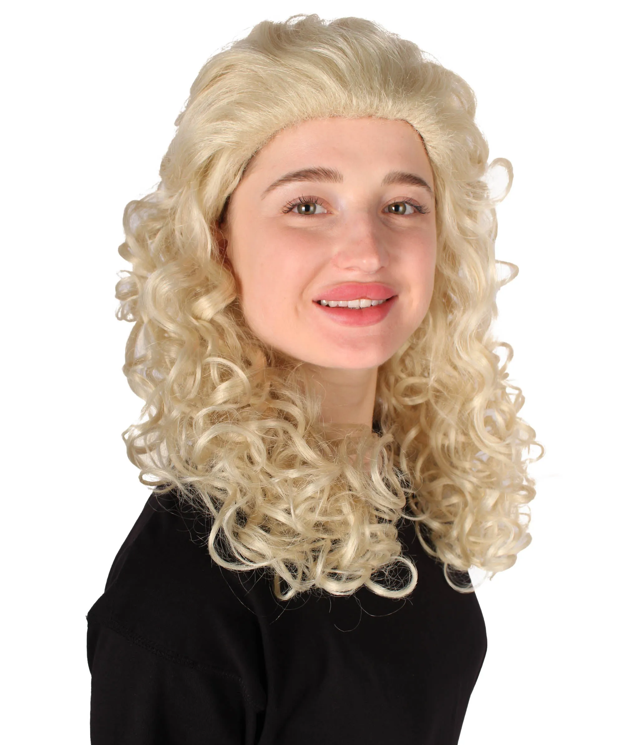 HPO Adult Women's Long Curly Country Singer Wig | Multiple Color Options