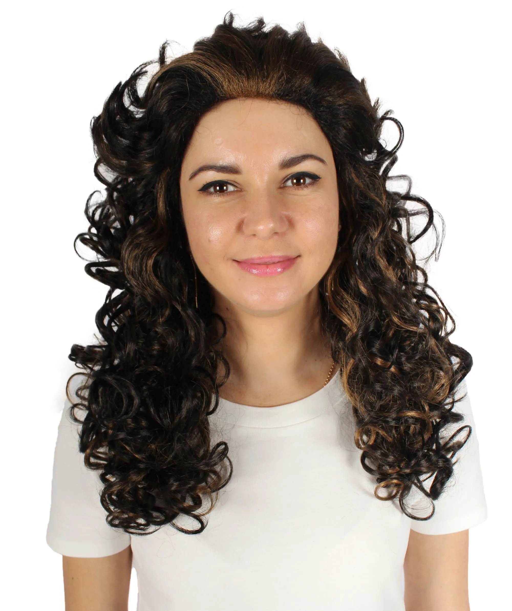 HPO Adult Women's Long Curly Country Singer Wig | Multiple Color Options