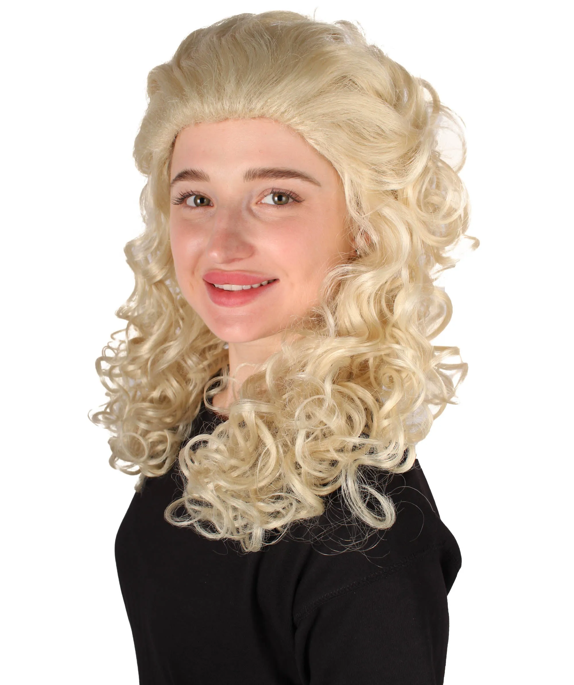 HPO Adult Women's Long Curly Country Singer Wig | Multiple Color Options