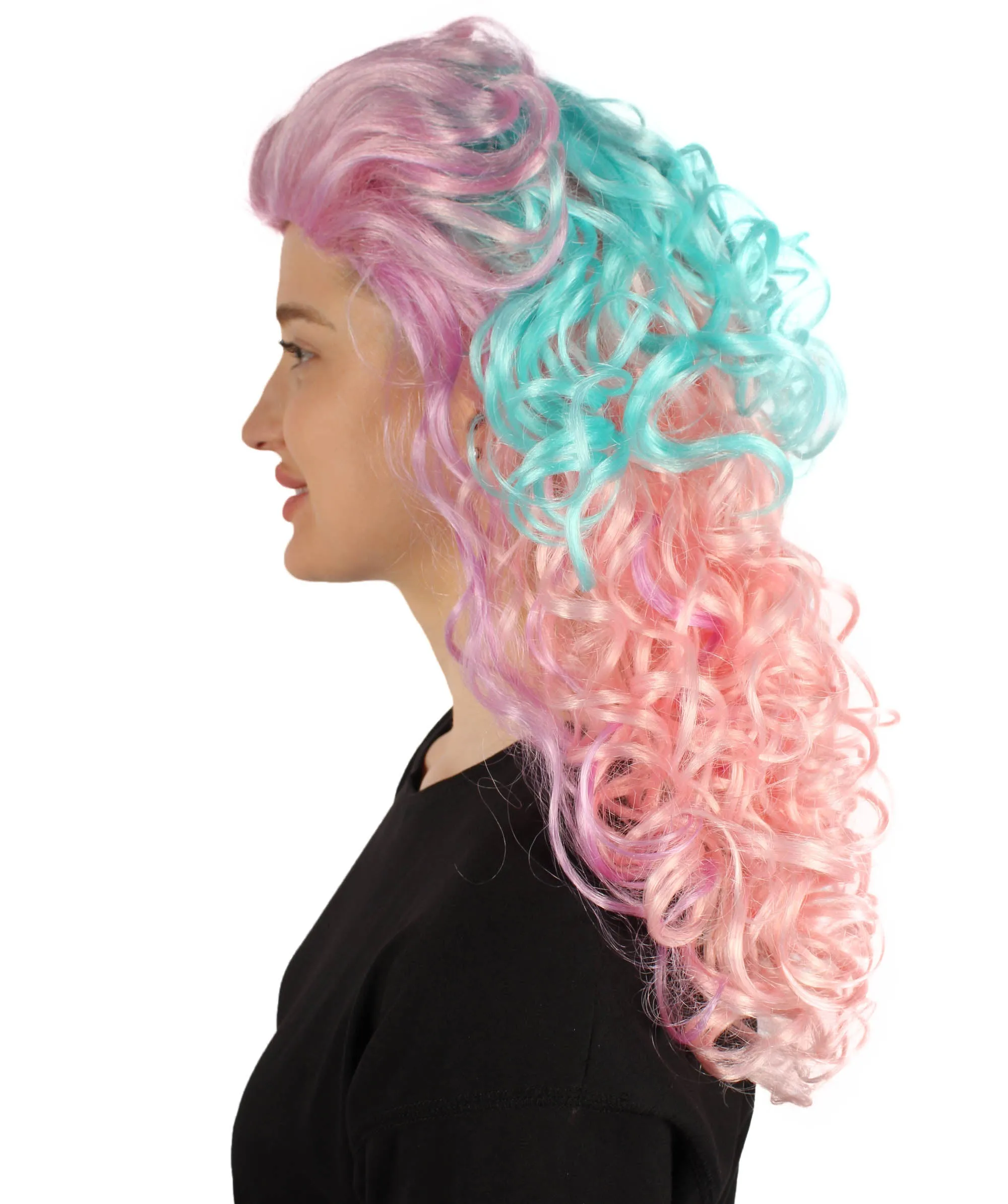 HPO Adult Women's Long Curly Country Singer Wig | Multiple Color Options
