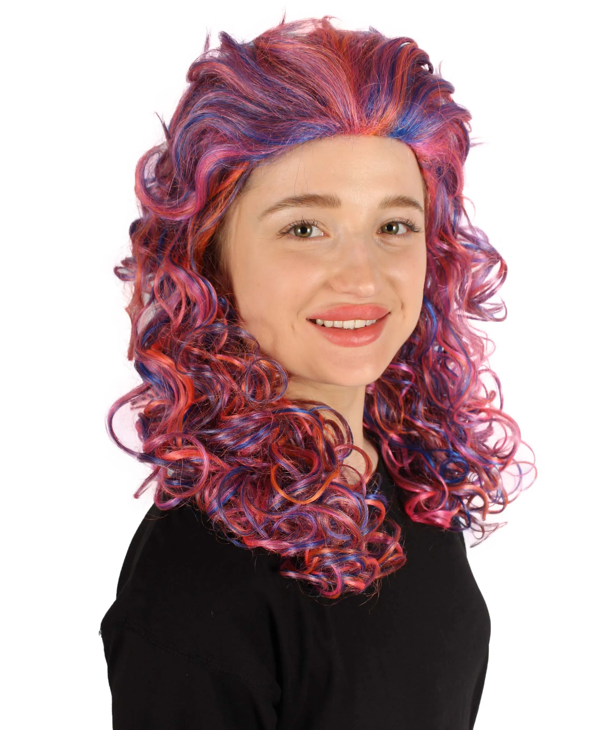 HPO Adult Women's Long Curly Country Singer Wig | Multiple Color Options