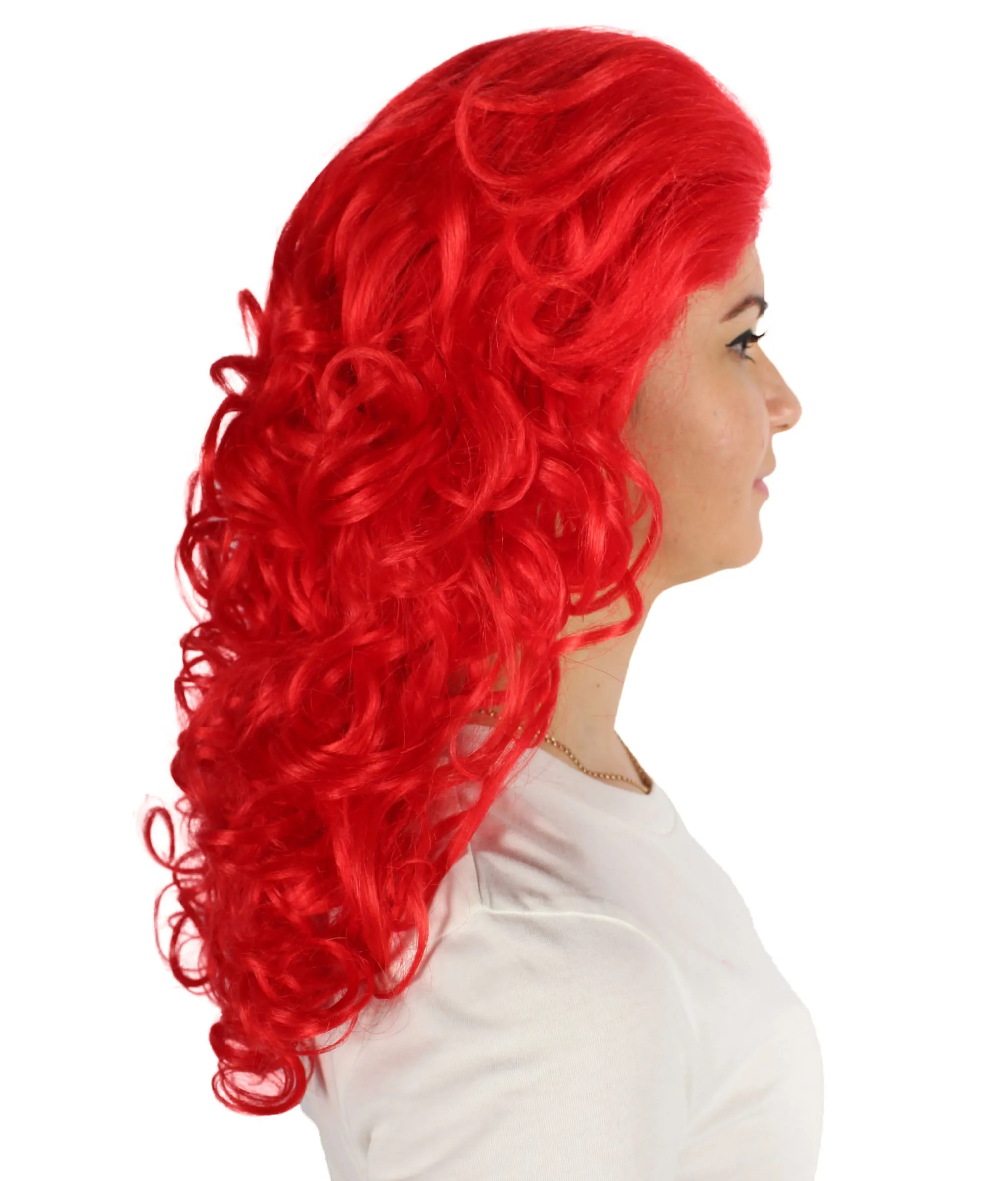 HPO Adult Women's Long Curly Country Singer Wig | Multiple Color Options
