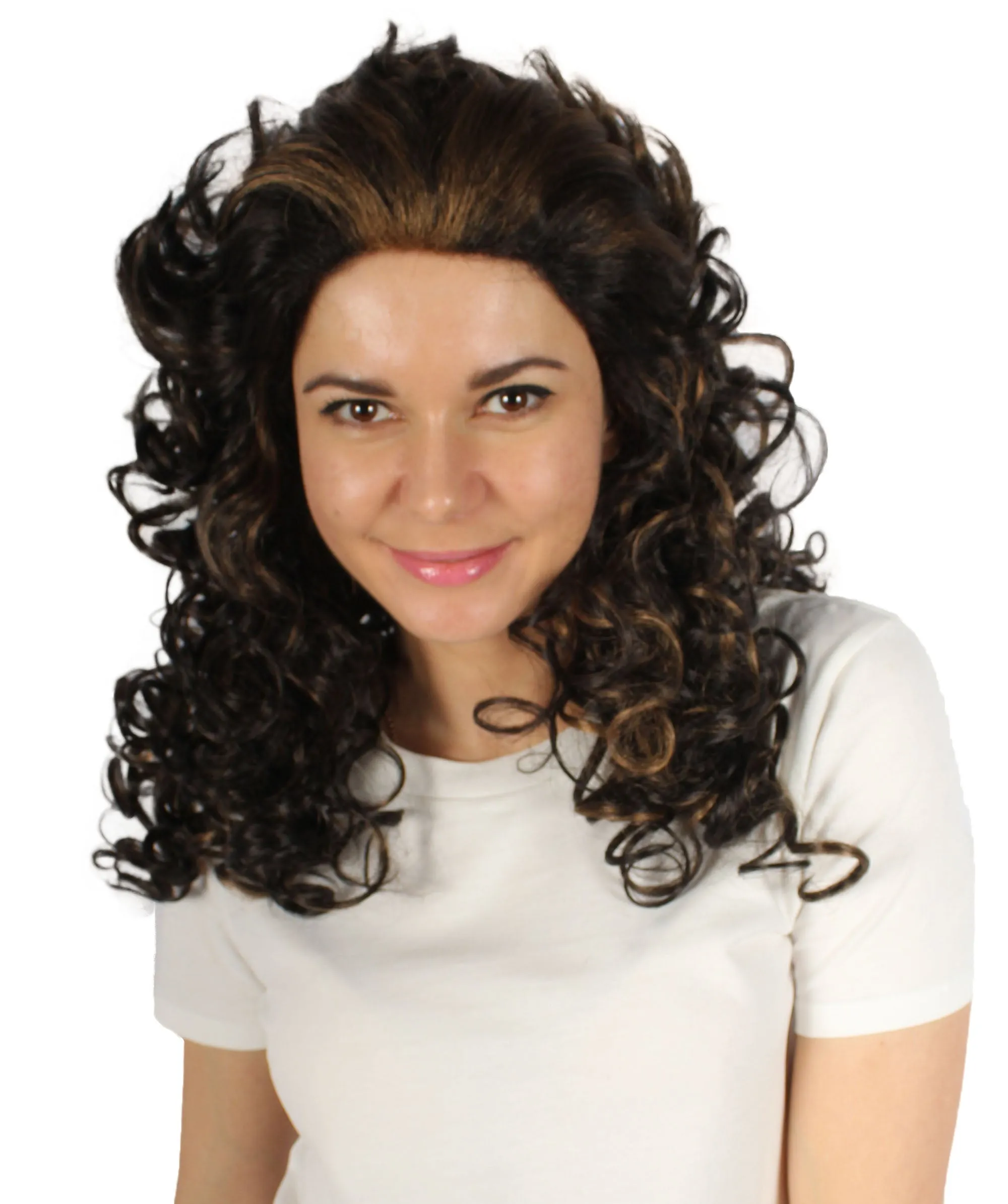HPO Adult Women's Long Curly Country Singer Wig | Multiple Color Options