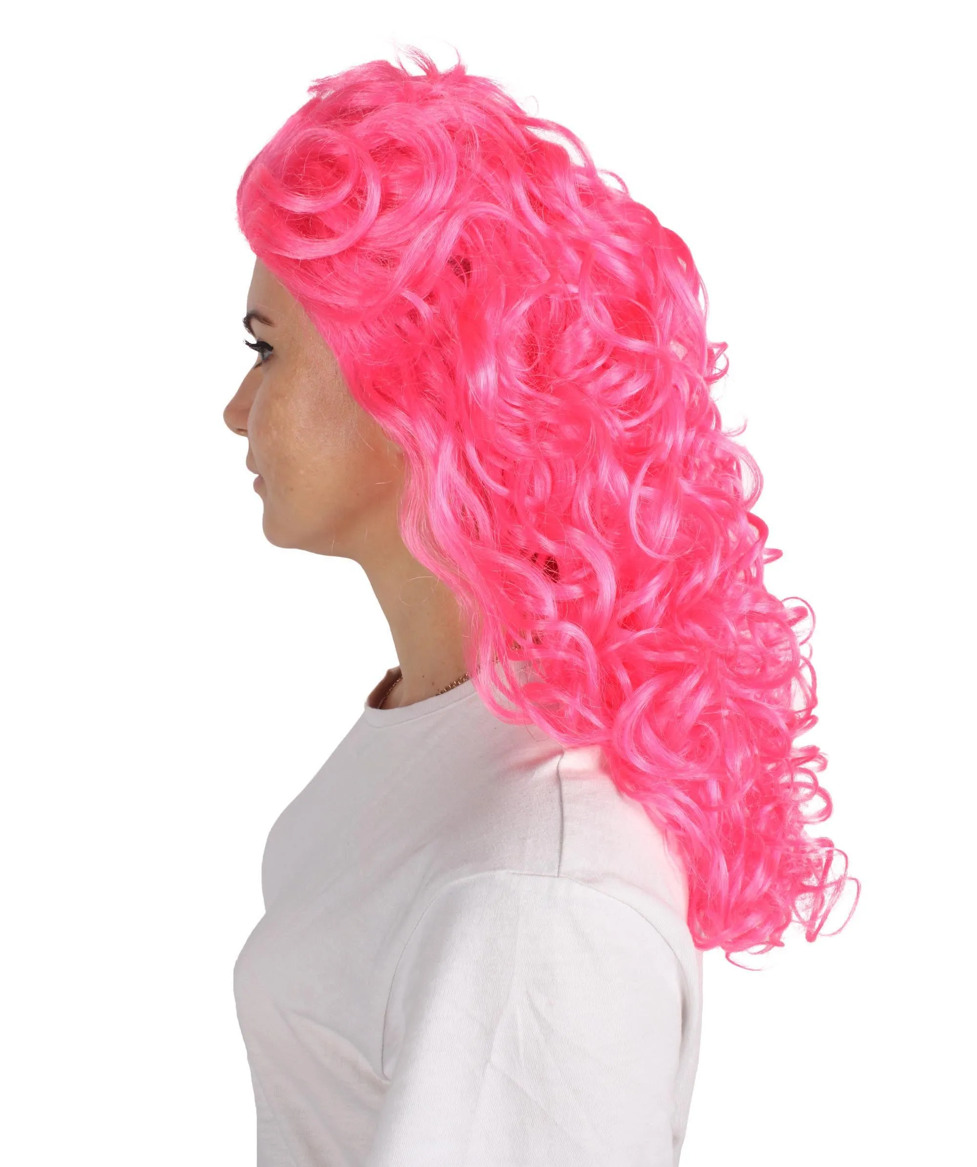 HPO Adult Women's Long Curly Country Singer Wig | Multiple Color Options