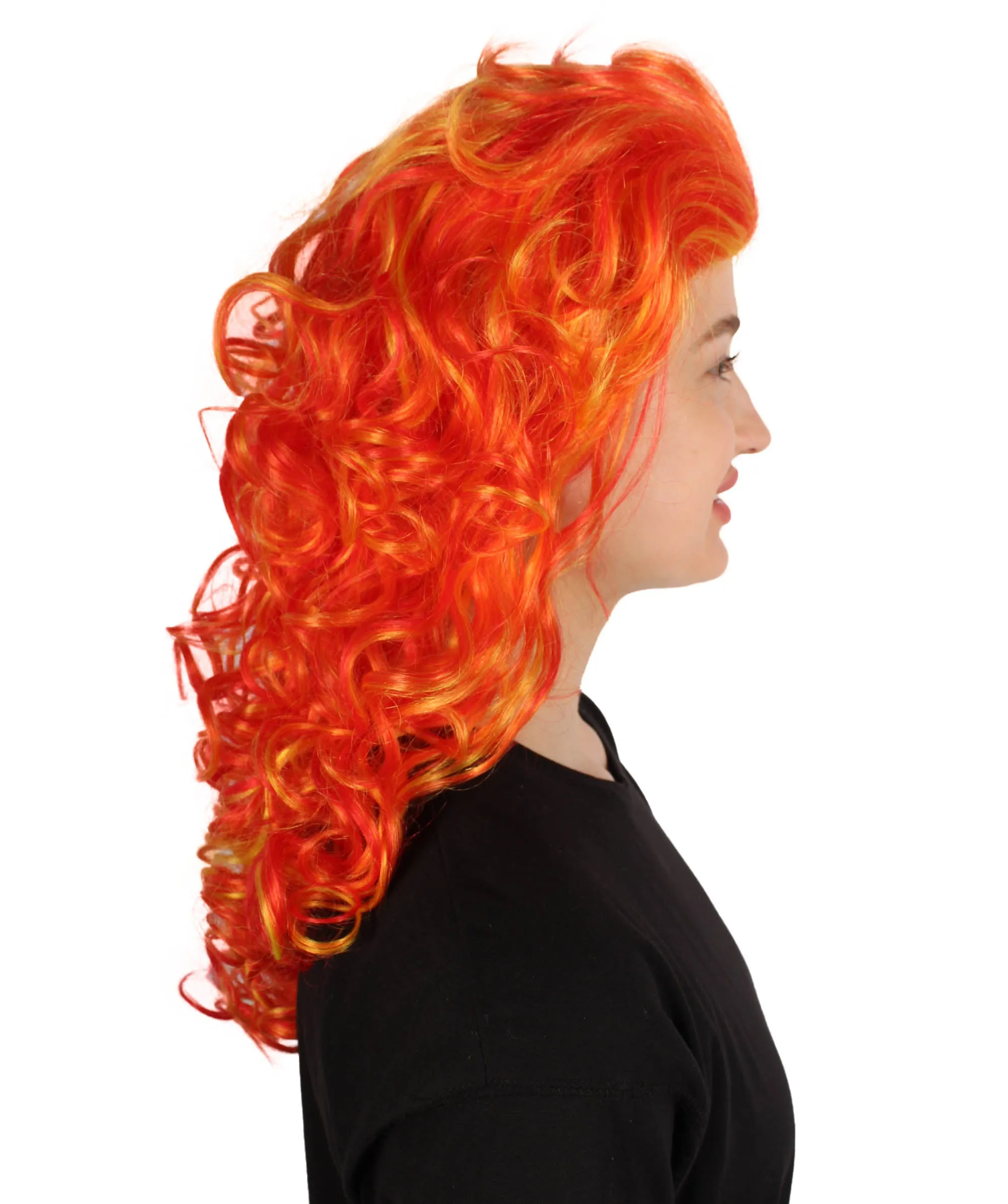 HPO Adult Women's Long Curly Country Singer Wig | Multiple Color Options