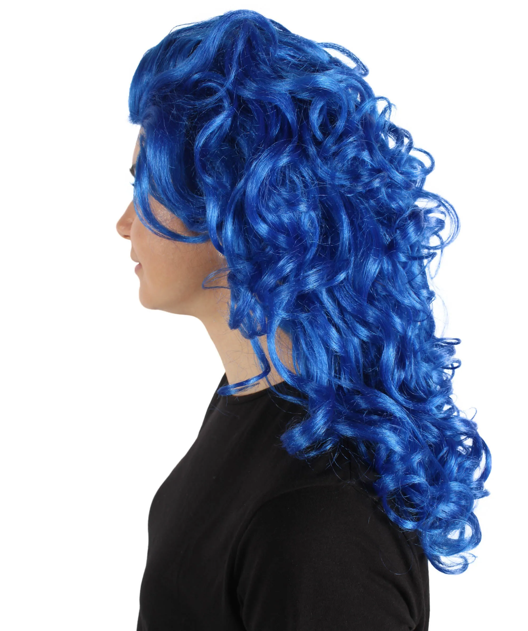 HPO Adult Women's Long Curly Country Singer Wig | Multiple Color Options