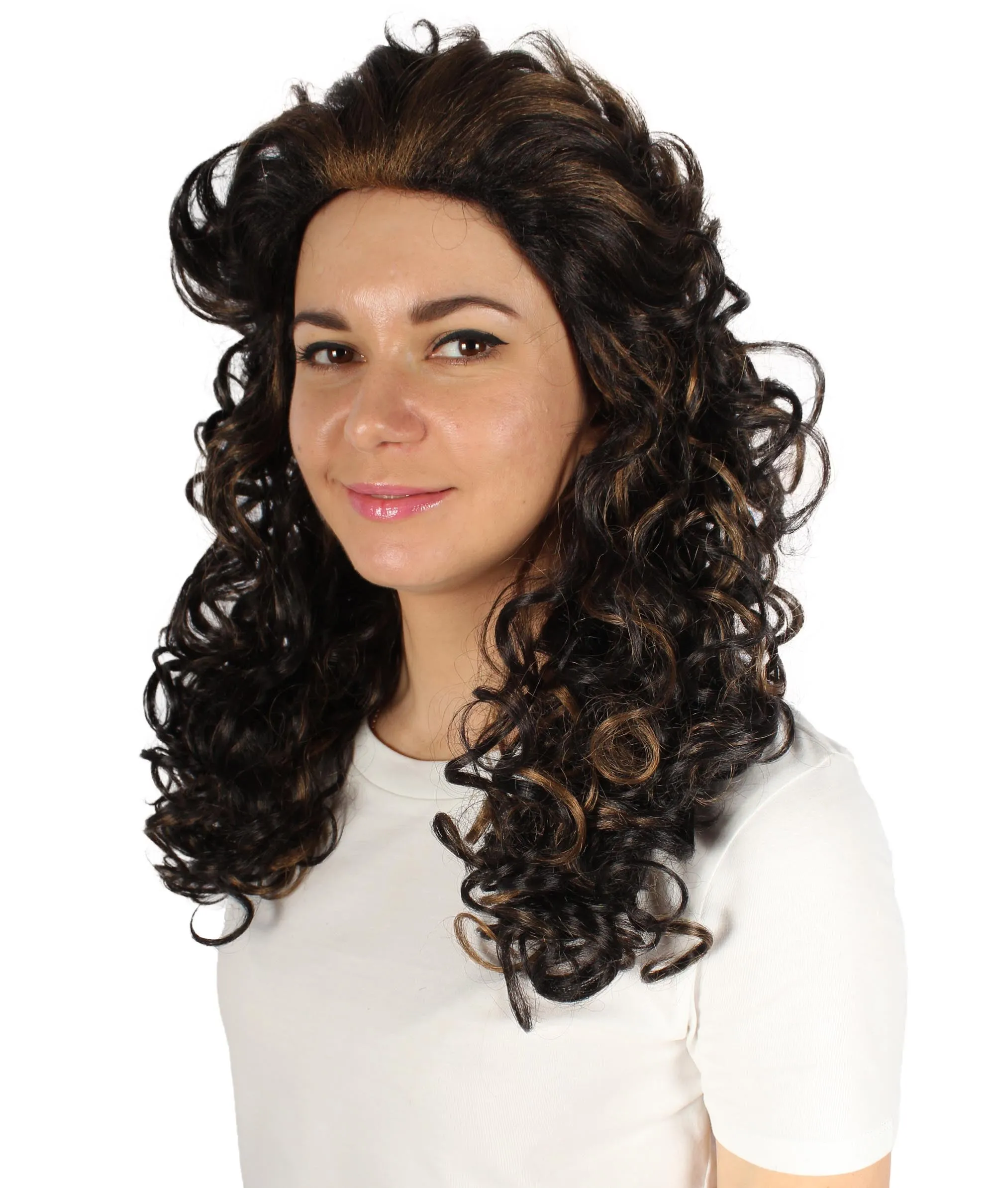 HPO Adult Women's Long Curly Country Singer Wig | Multiple Color Options
