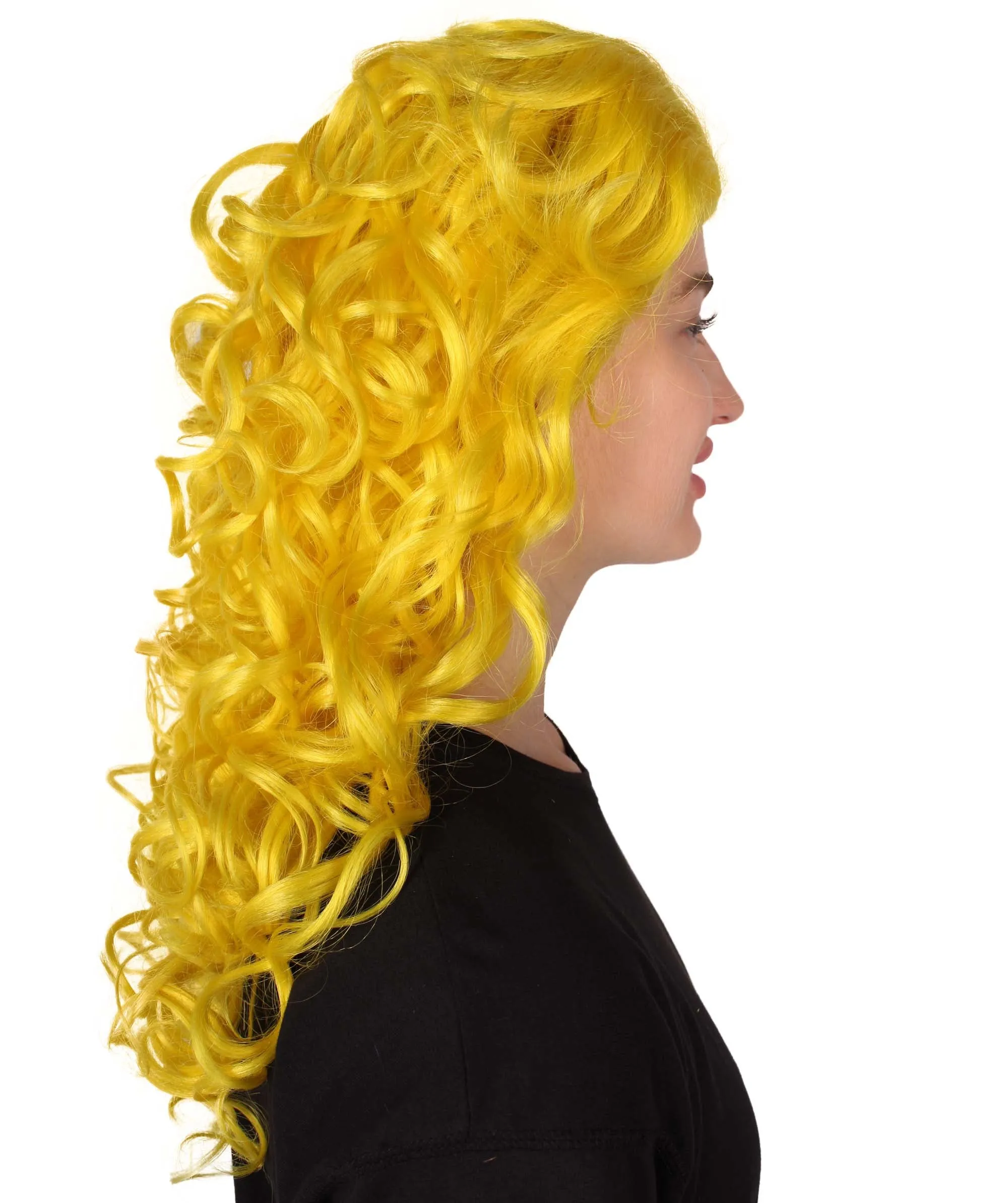 HPO Adult Women's Long Curly Country Singer Wig | Multiple Color Options