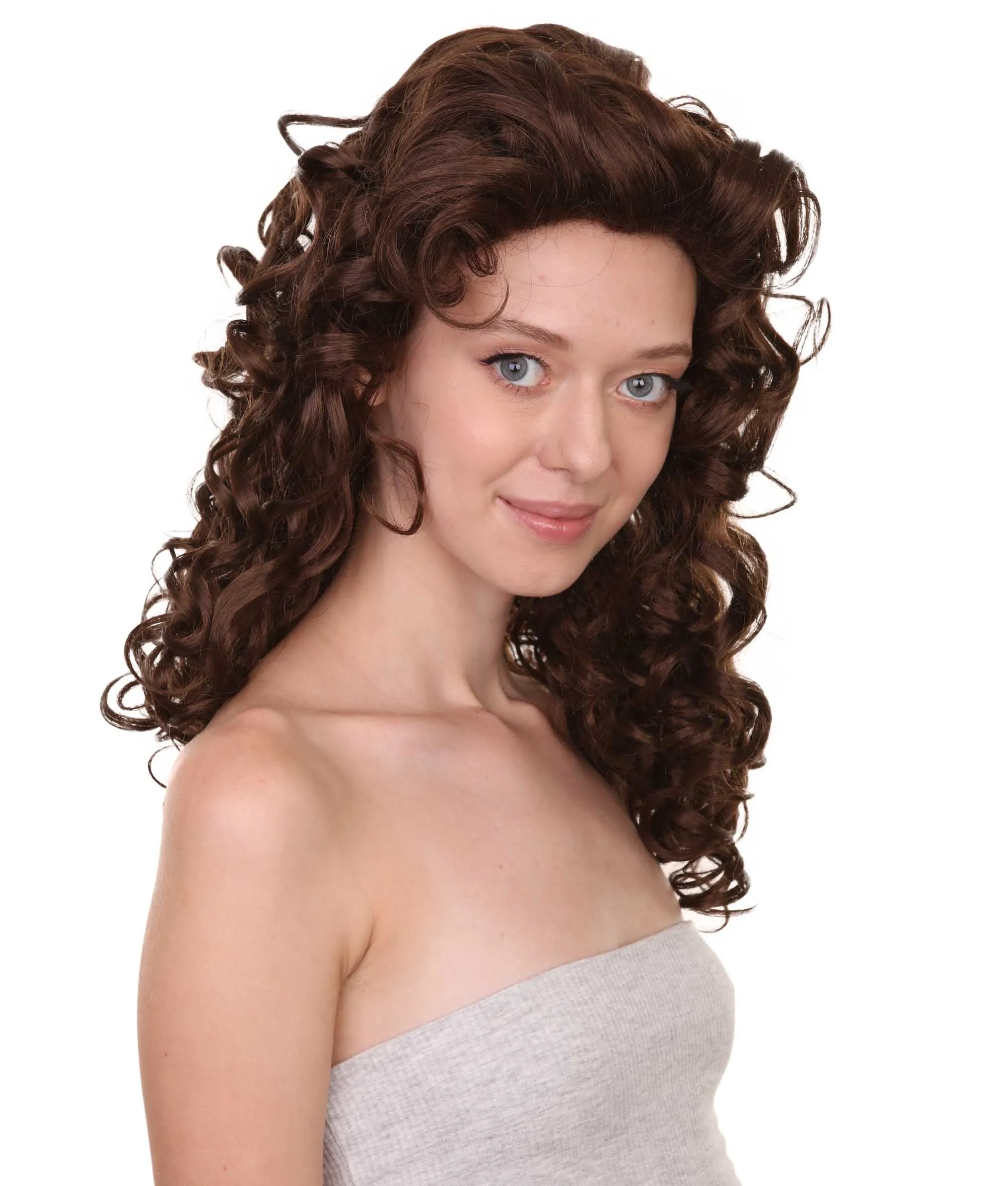 HPO Adult Women's Long Curly Country Singer Wig | Multiple Color Options