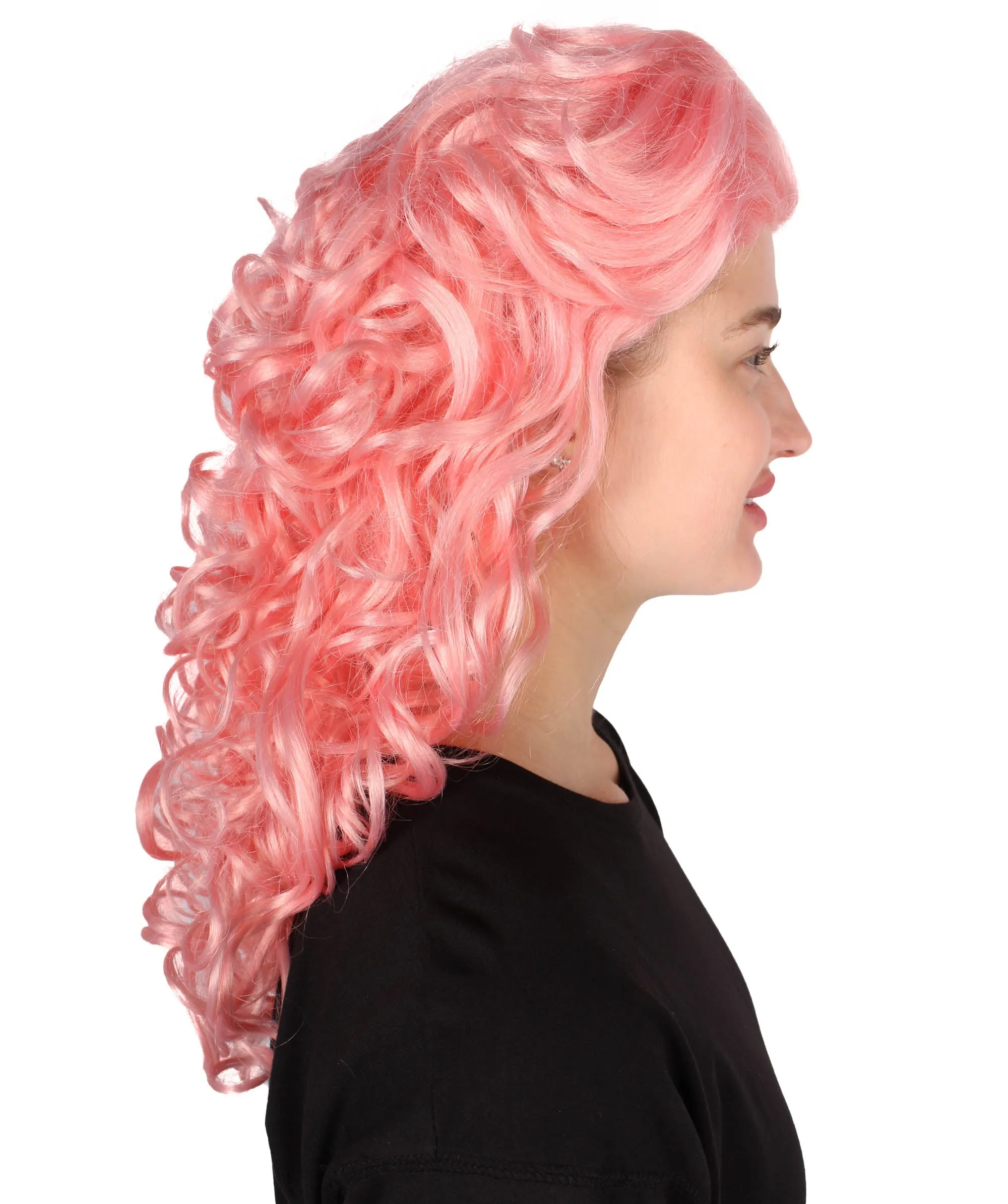 HPO Adult Women's Long Curly Country Singer Wig | Multiple Color Options