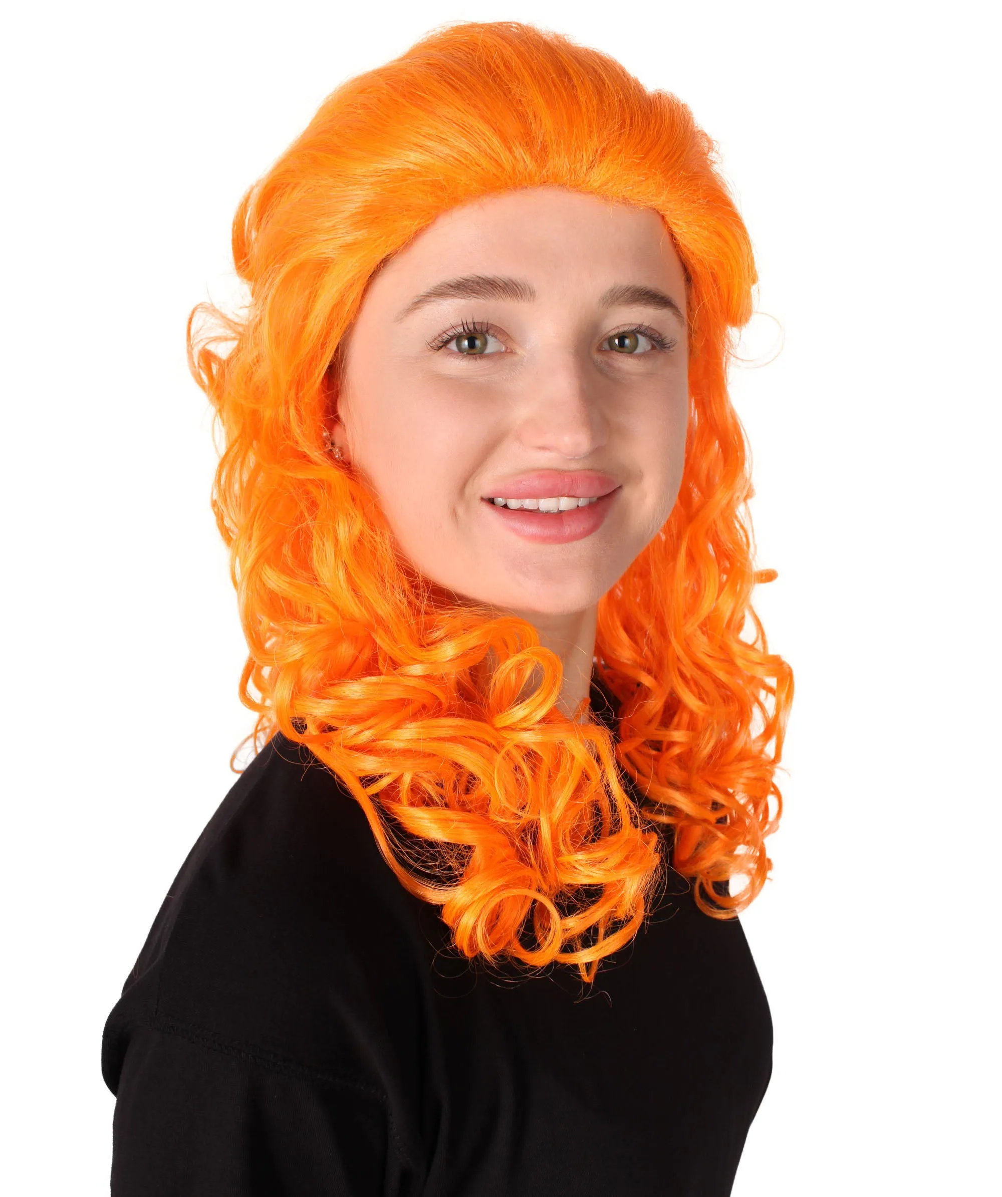 HPO Adult Women's Long Curly Country Singer Wig | Multiple Color Options