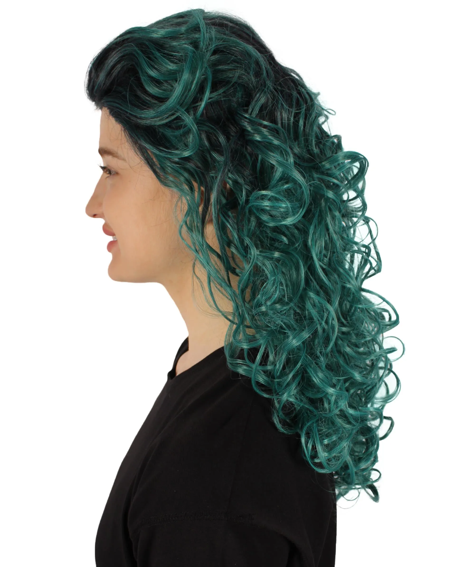 HPO Adult Women's Long Curly Country Singer Wig | Multiple Color Options