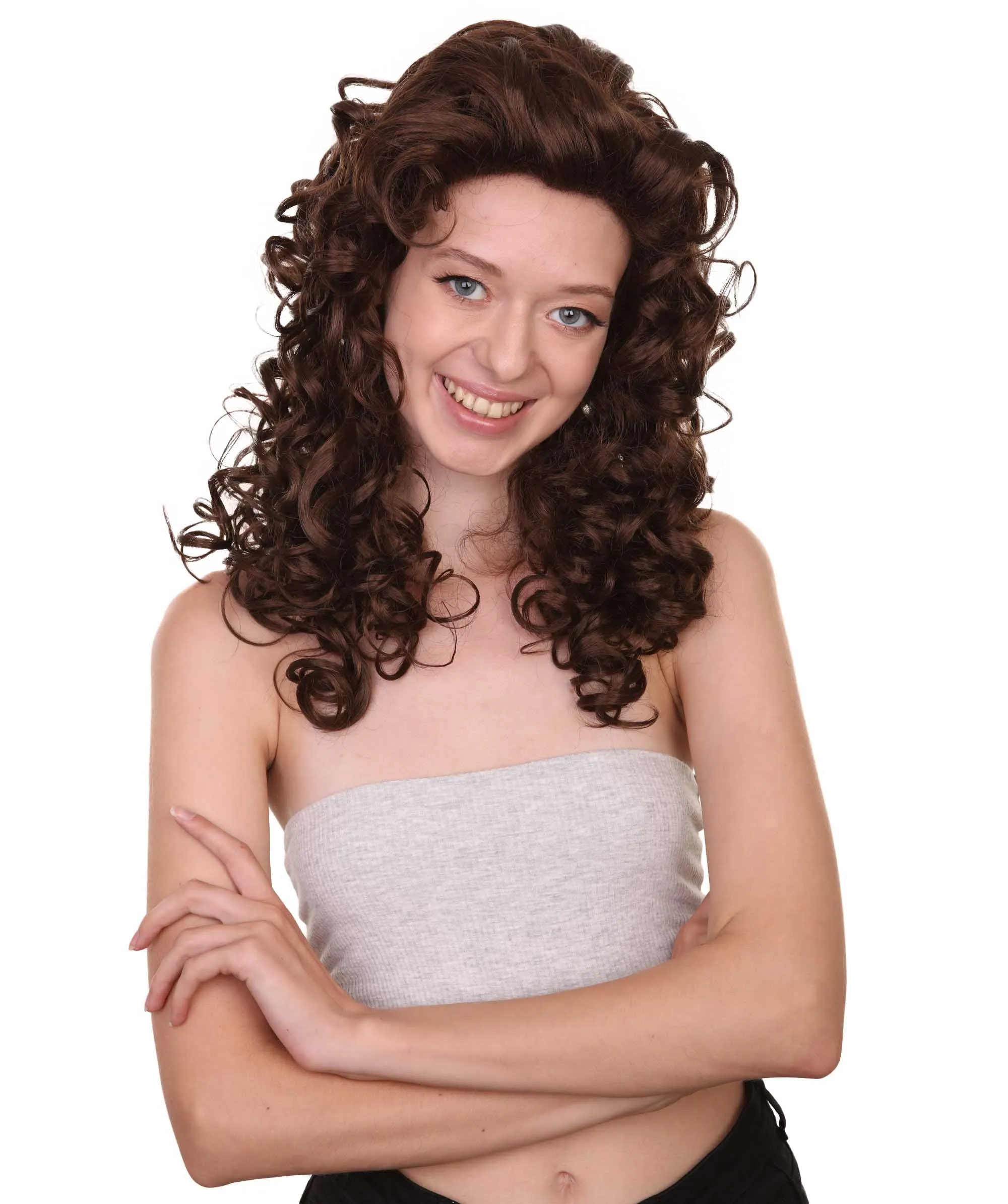 HPO Adult Women's Long Curly Country Singer Wig | Multiple Color Options