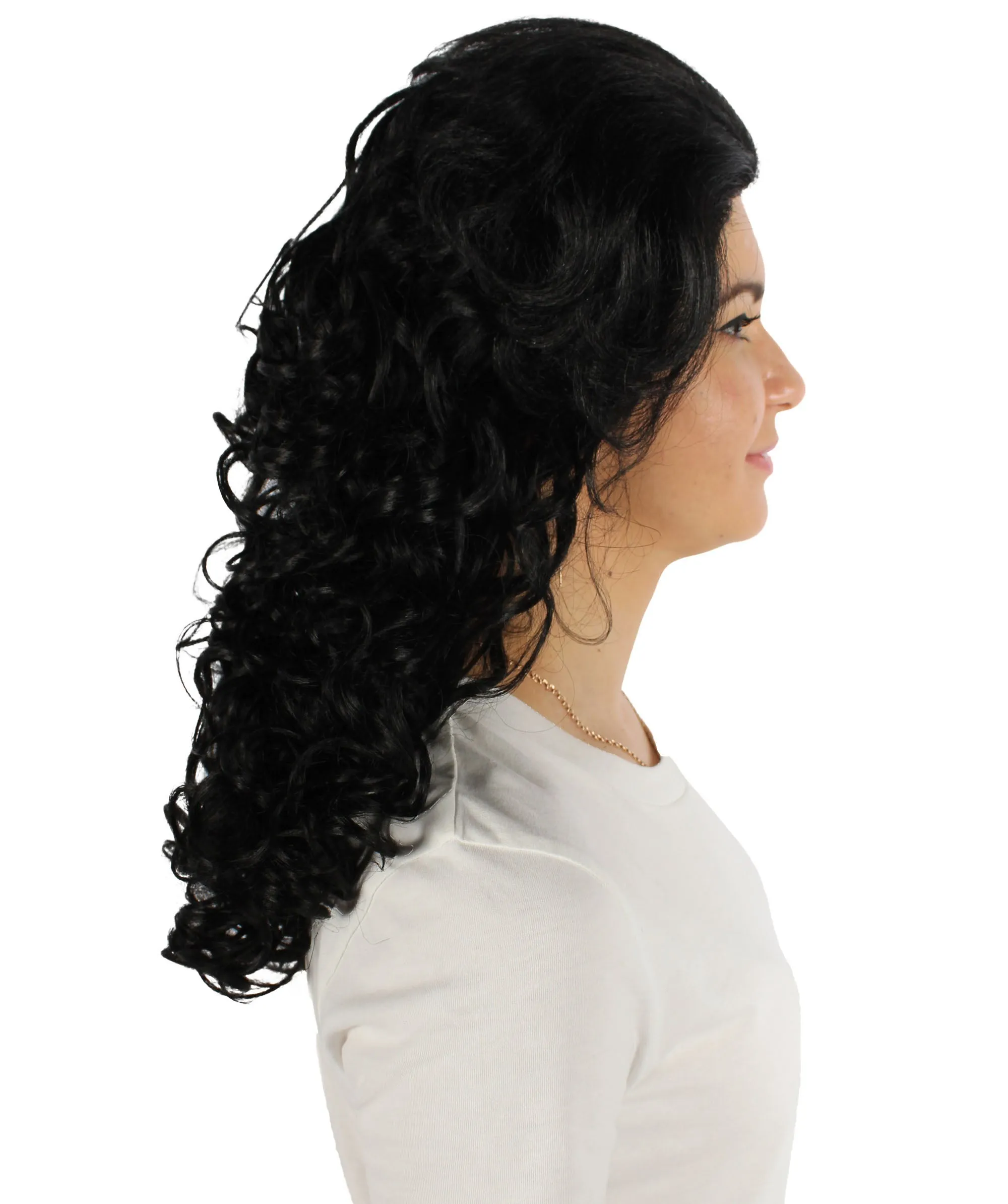 HPO Adult Women's Long Curly Country Singer Wig | Multiple Color Options