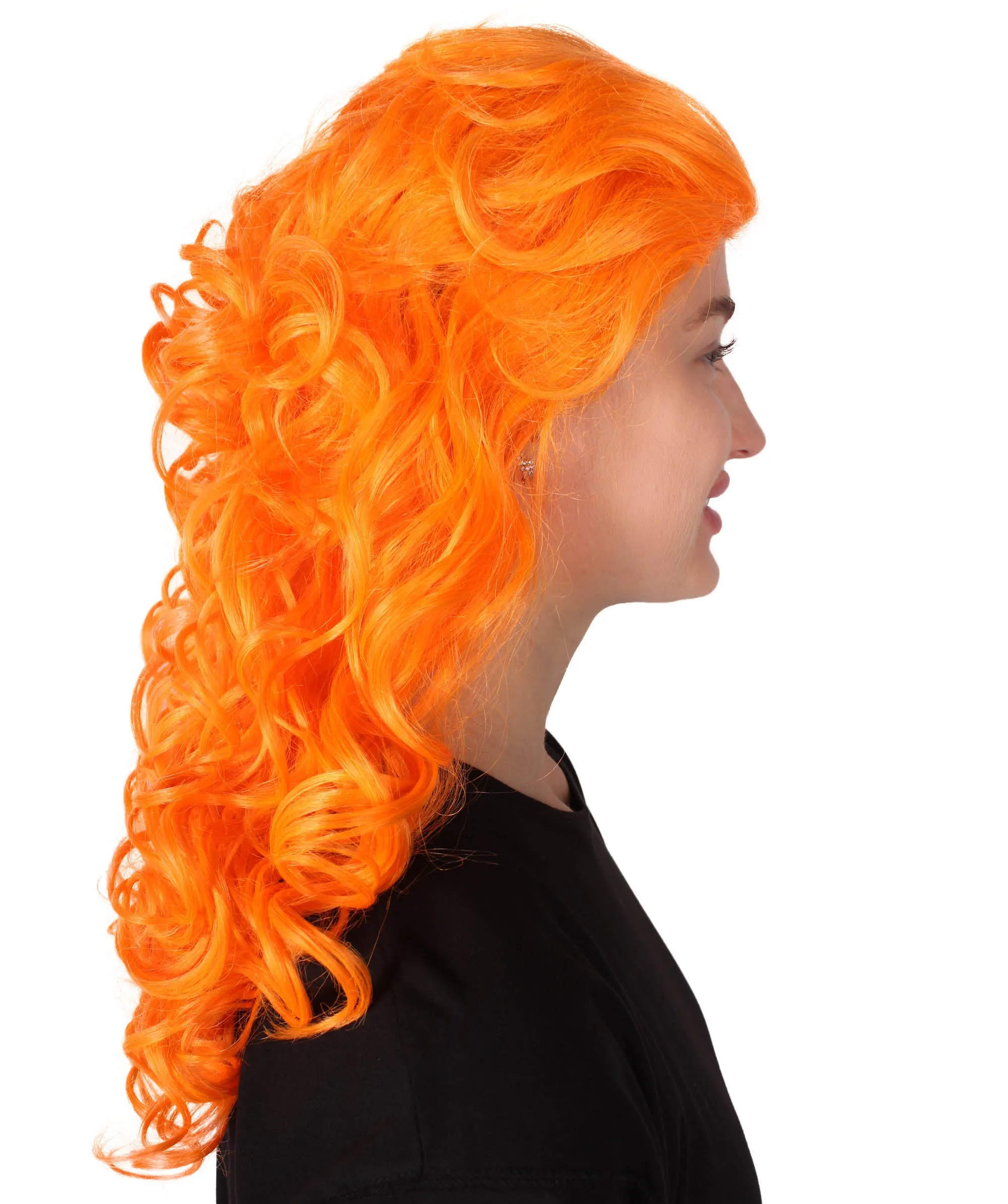 HPO Adult Women's Long Curly Country Singer Wig | Multiple Color Options