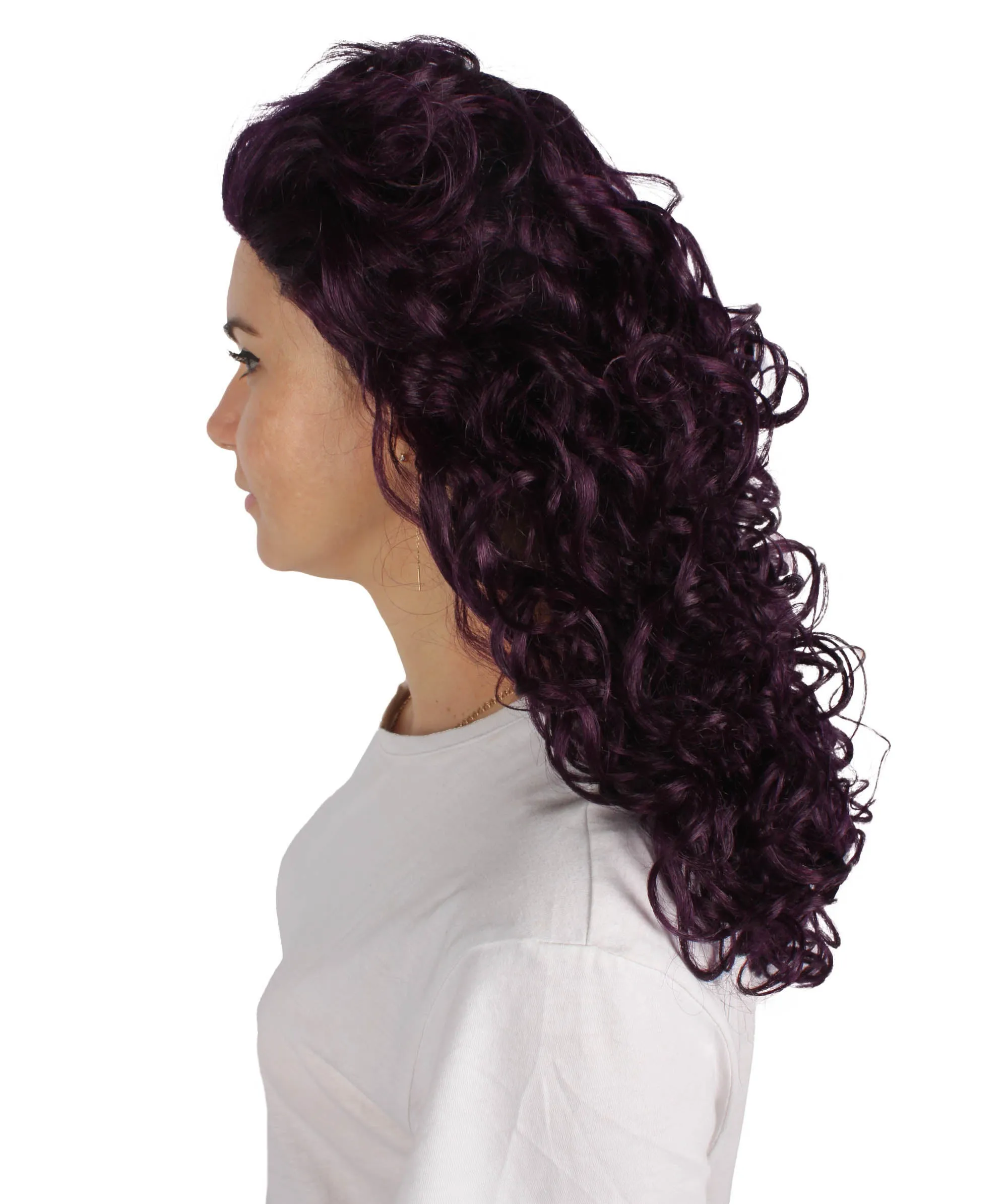 HPO Adult Women's Long Curly Country Singer Wig | Multiple Color Options