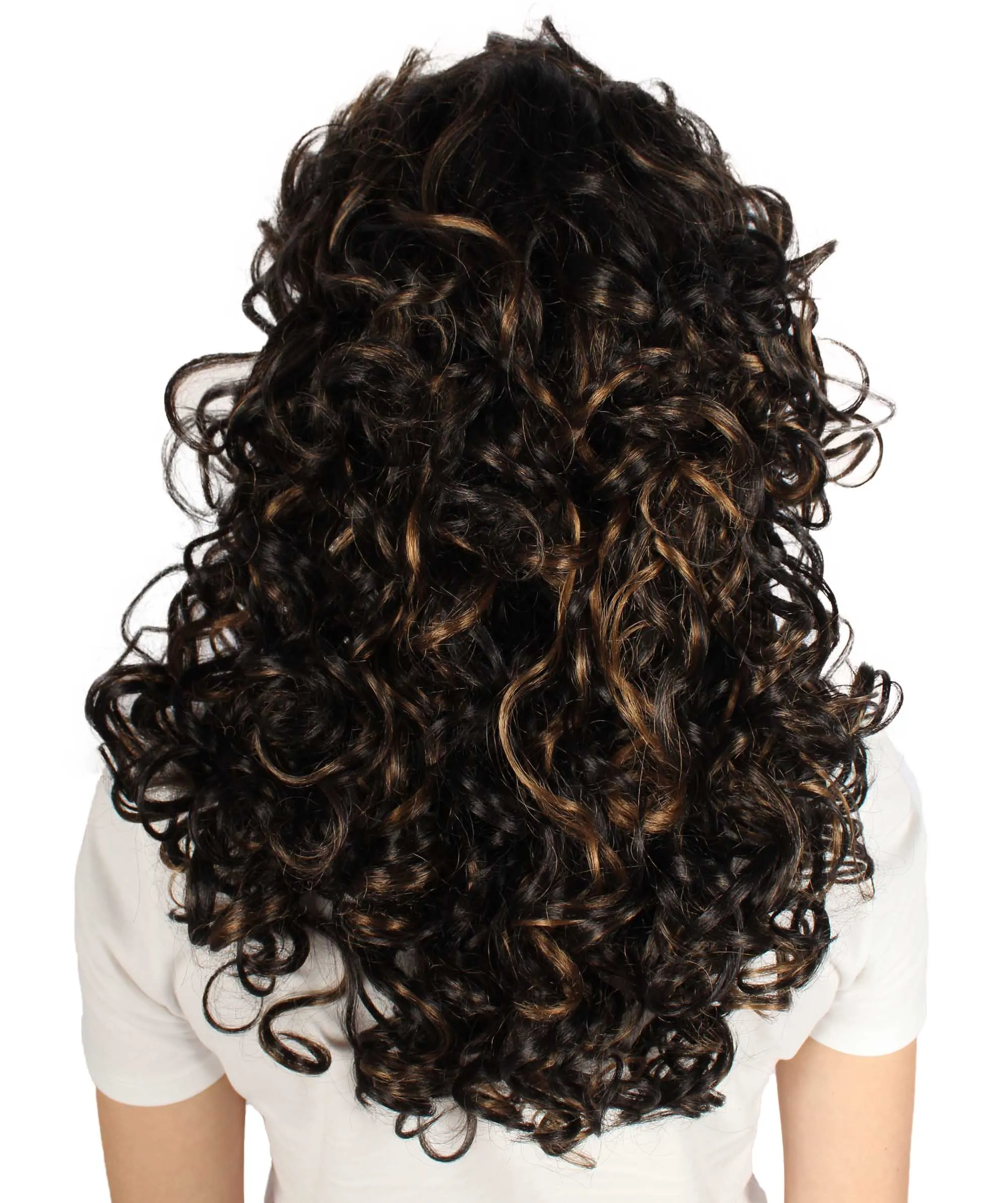 HPO Adult Women's Long Curly Country Singer Wig | Multiple Color Options