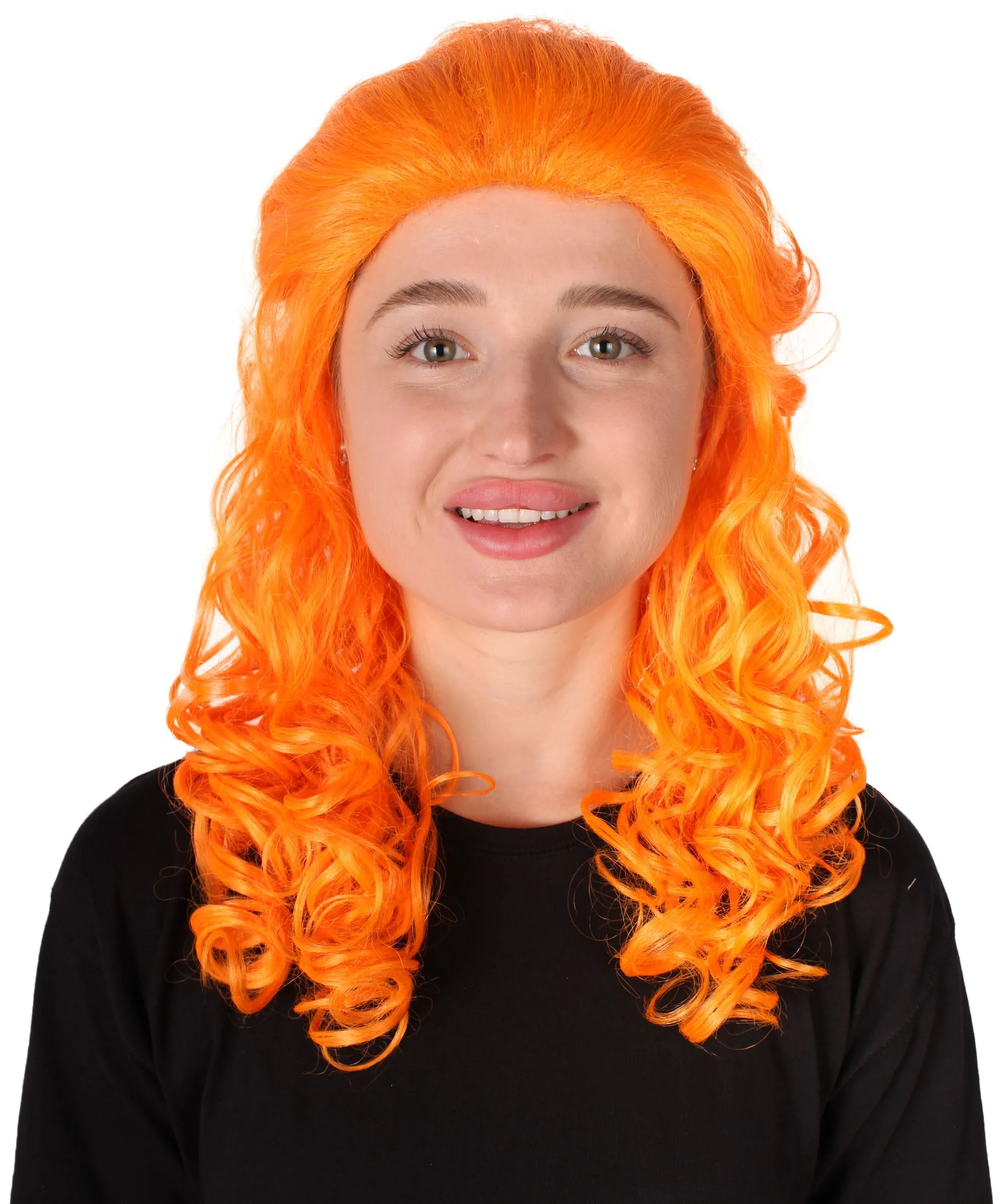 HPO Adult Women's Long Curly Country Singer Wig | Multiple Color Options