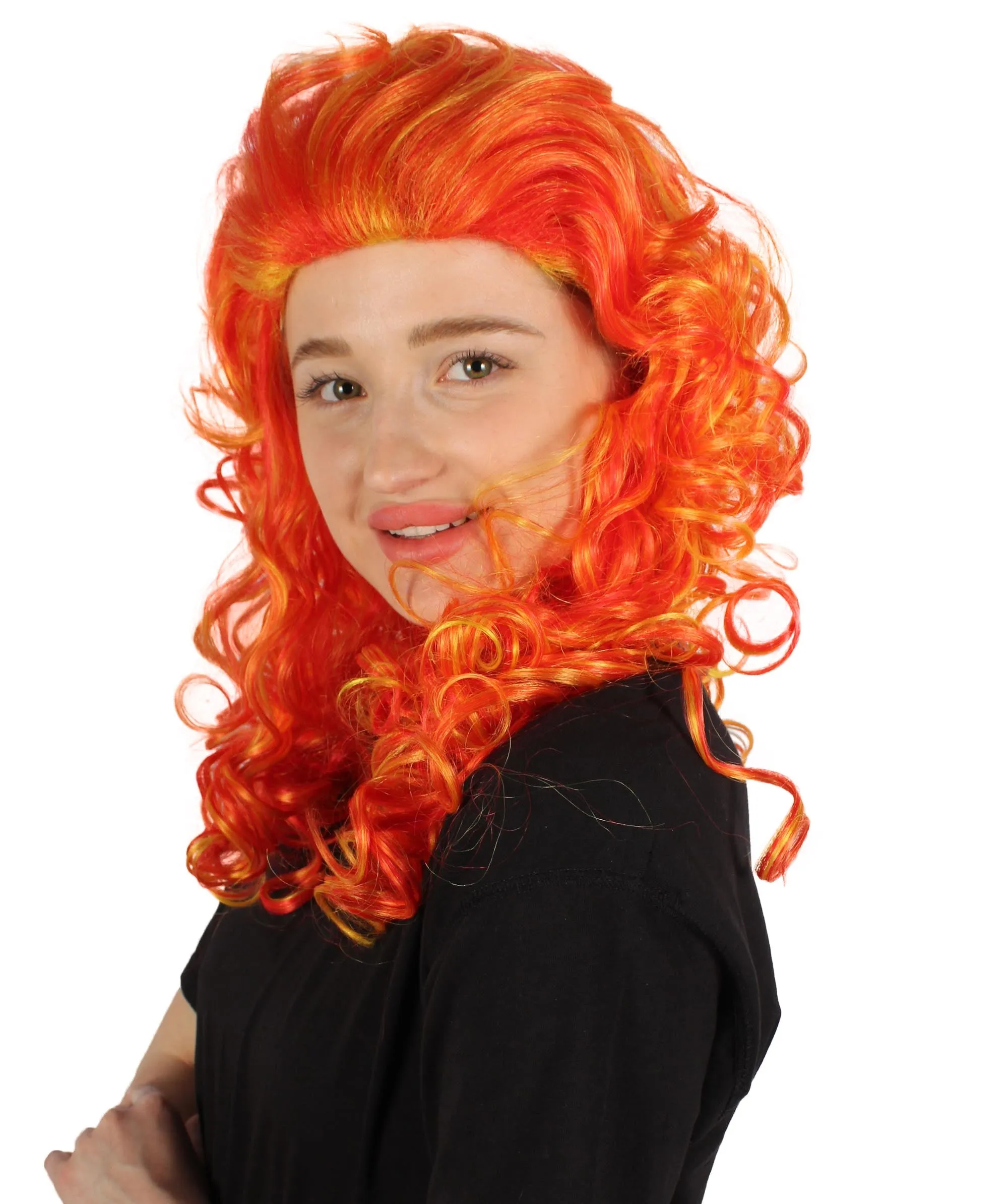 HPO Adult Women's Long Curly Country Singer Wig | Multiple Color Options