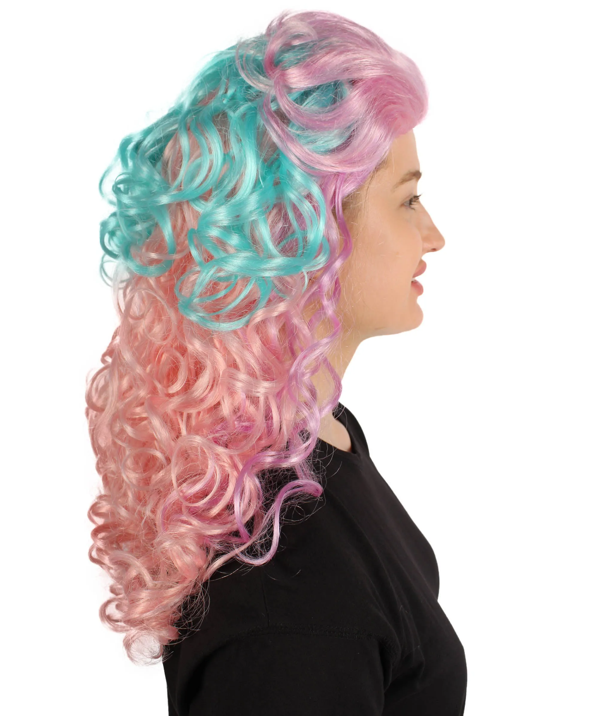 HPO Adult Women's Long Curly Country Singer Wig | Multiple Color Options