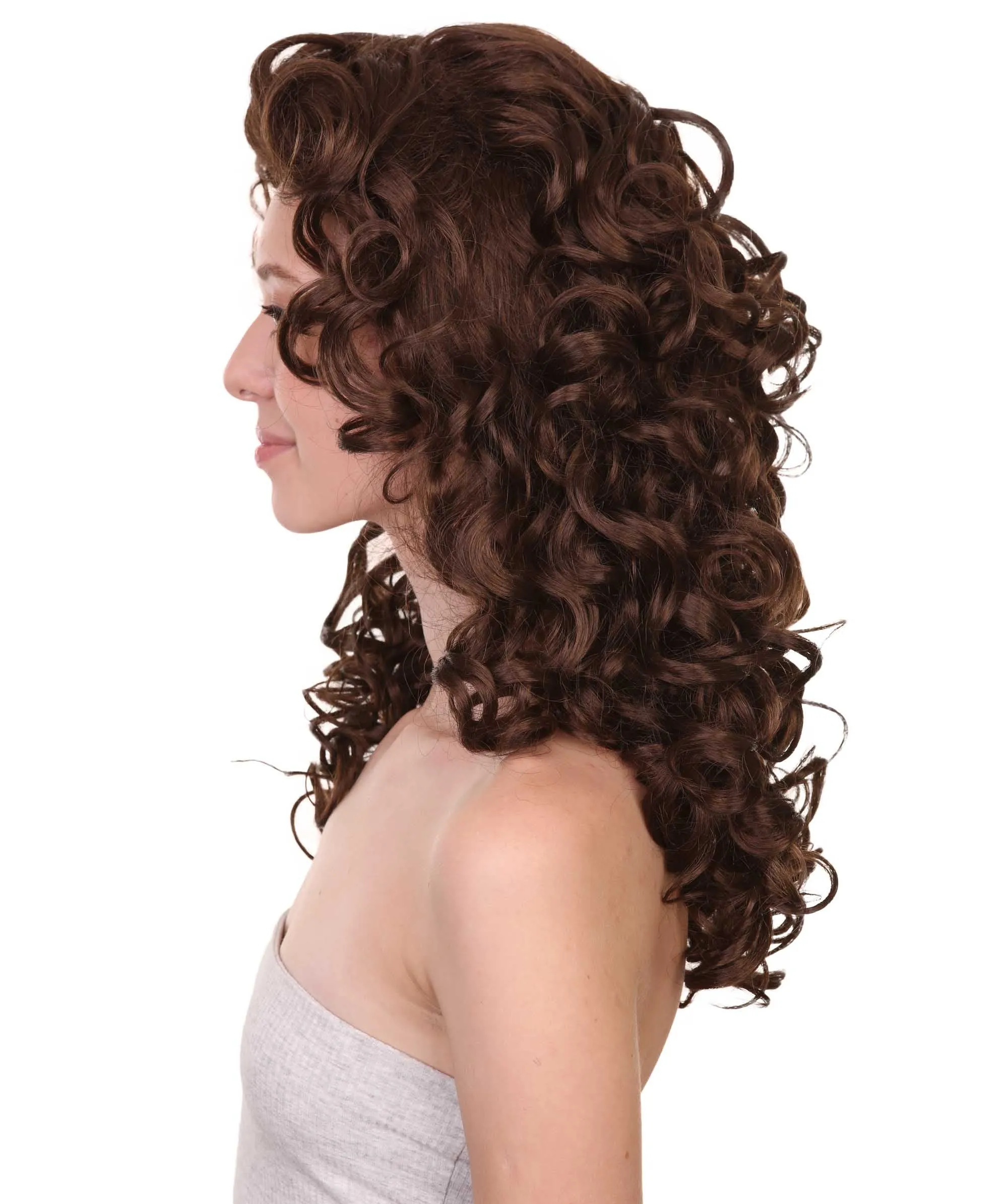 HPO Adult Women's Long Curly Country Singer Wig | Multiple Color Options