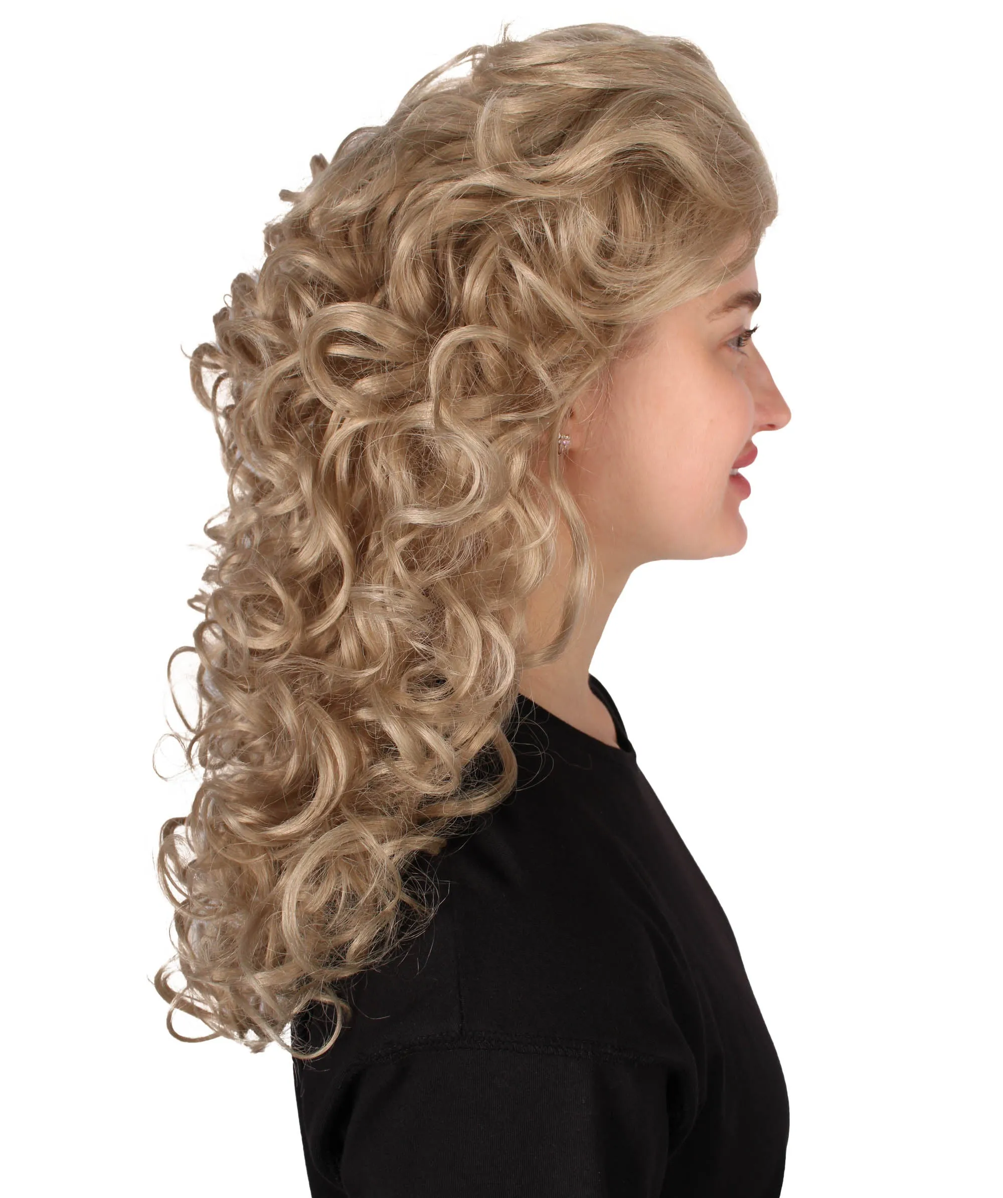 HPO Adult Women's Long Curly Country Singer Wig | Multiple Color Options