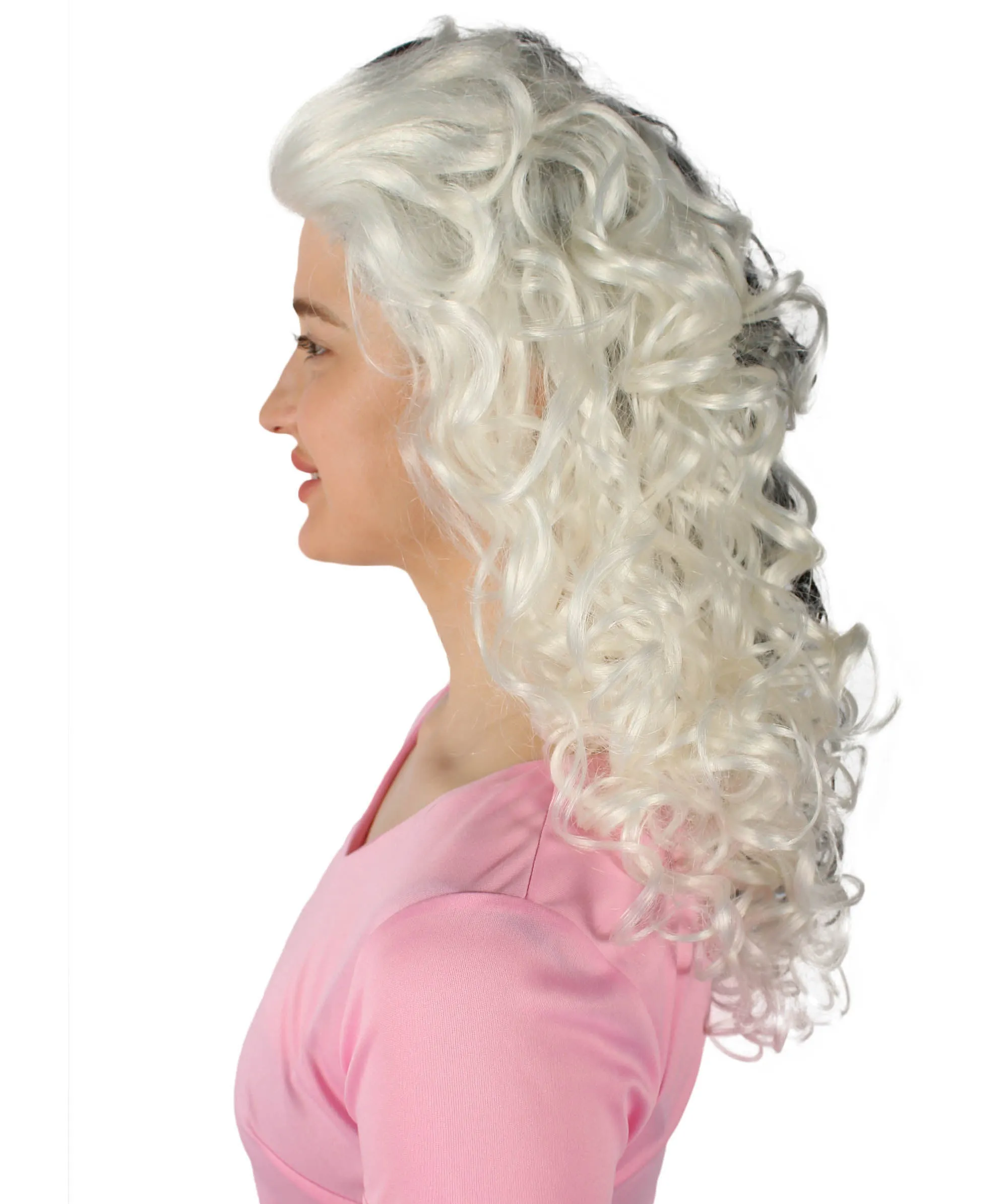 HPO Adult Women's Long Curly Country Singer Wig | Multiple Color Options