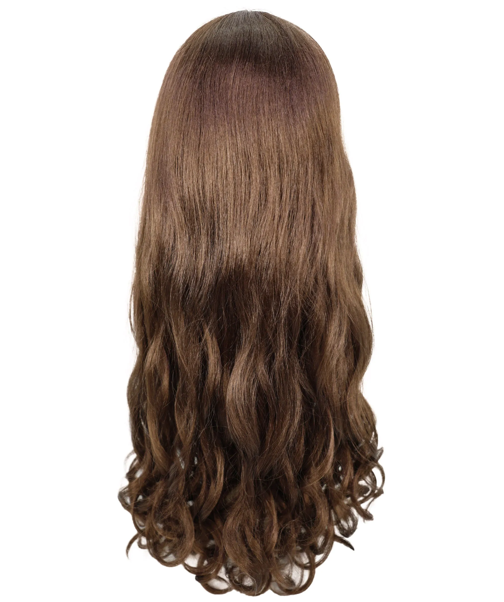 HPO Adult Women's  Long Curly Wig with Fringe | Multiple Color Option |Flame-retardant Synthetic Fiber Wig| Perfect for Halloween