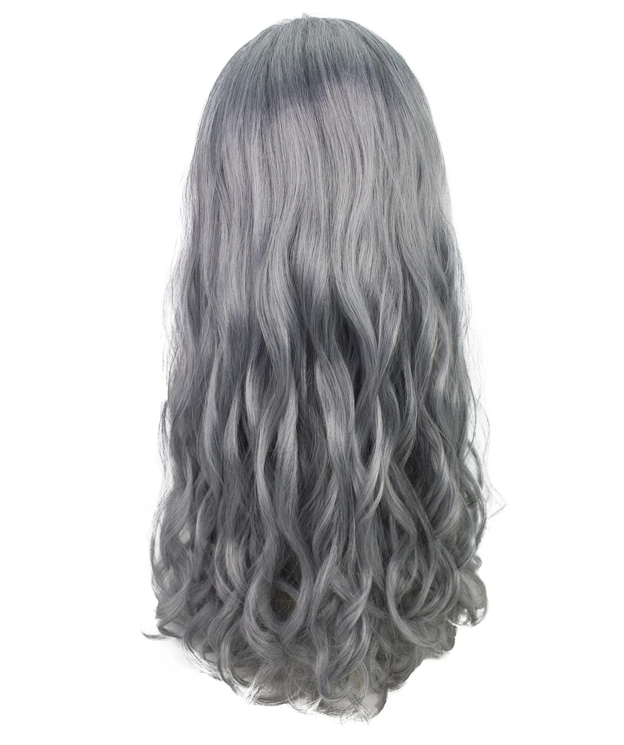 HPO Adult Women's  Long Curly Wig with Fringe | Multiple Color Option |Flame-retardant Synthetic Fiber Wig| Perfect for Halloween