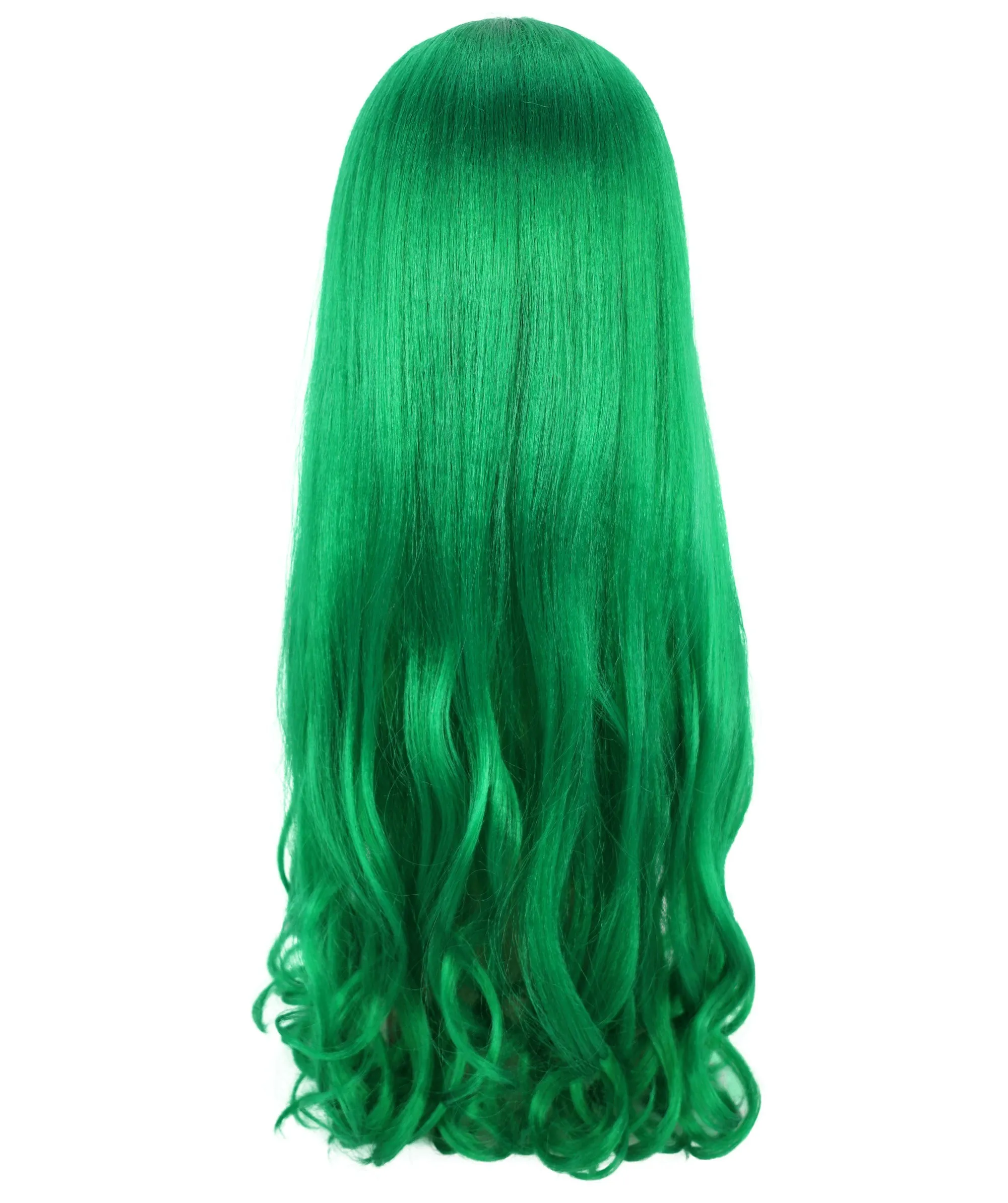 HPO Adult Women's  Long Curly Wig with Fringe | Multiple Color Option |Flame-retardant Synthetic Fiber Wig| Perfect for Halloween