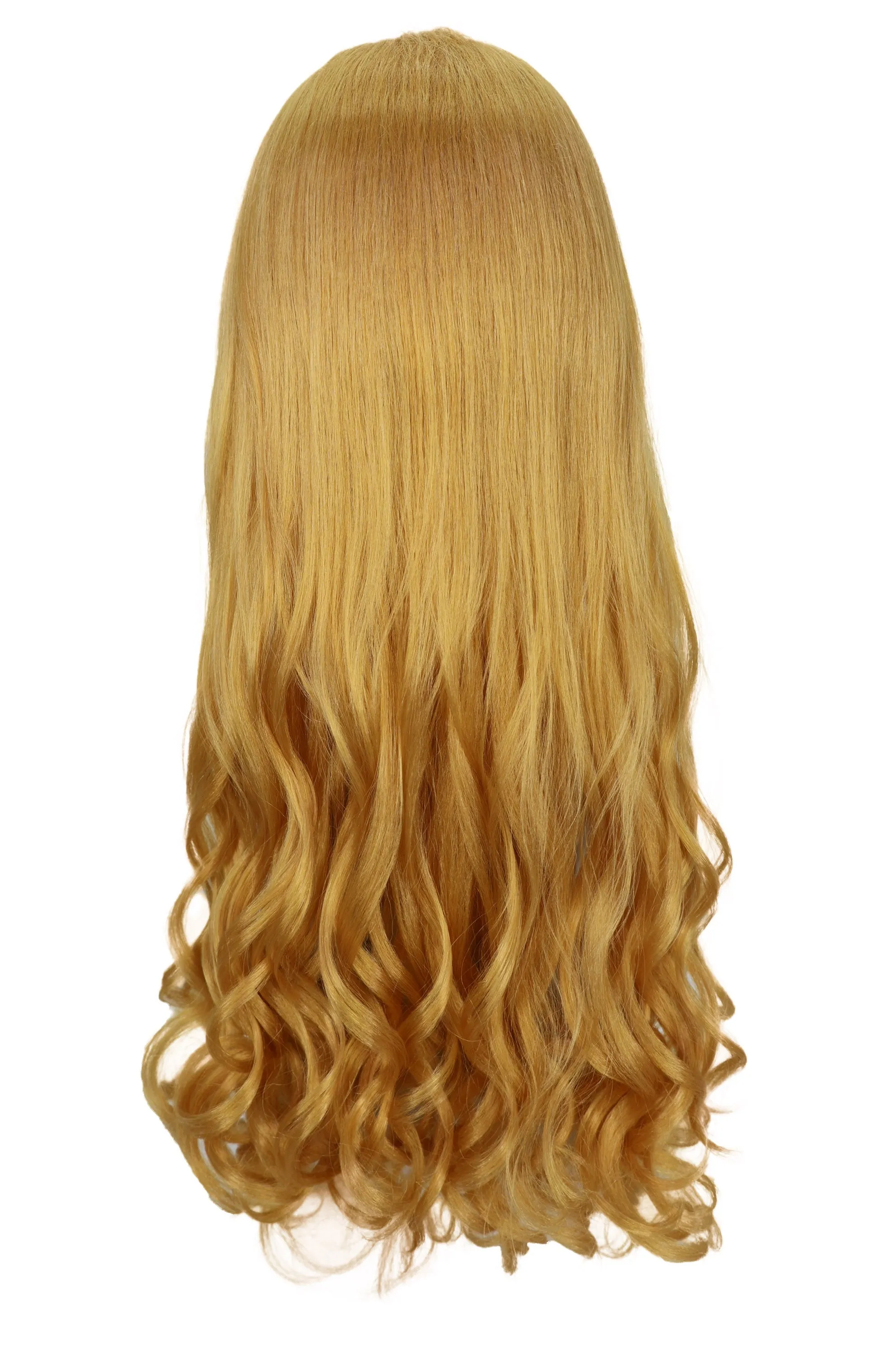 HPO Adult Women's  Long Curly Wig with Fringe | Multiple Color Option |Flame-retardant Synthetic Fiber Wig| Perfect for Halloween