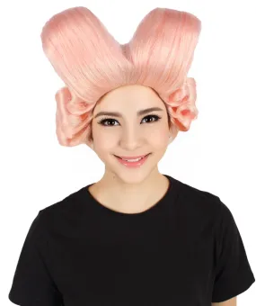 HPO Adult Women's Pink Drag Queen Wig I Perfect for Cosplay I Flame-retardant Synthetic Fiber