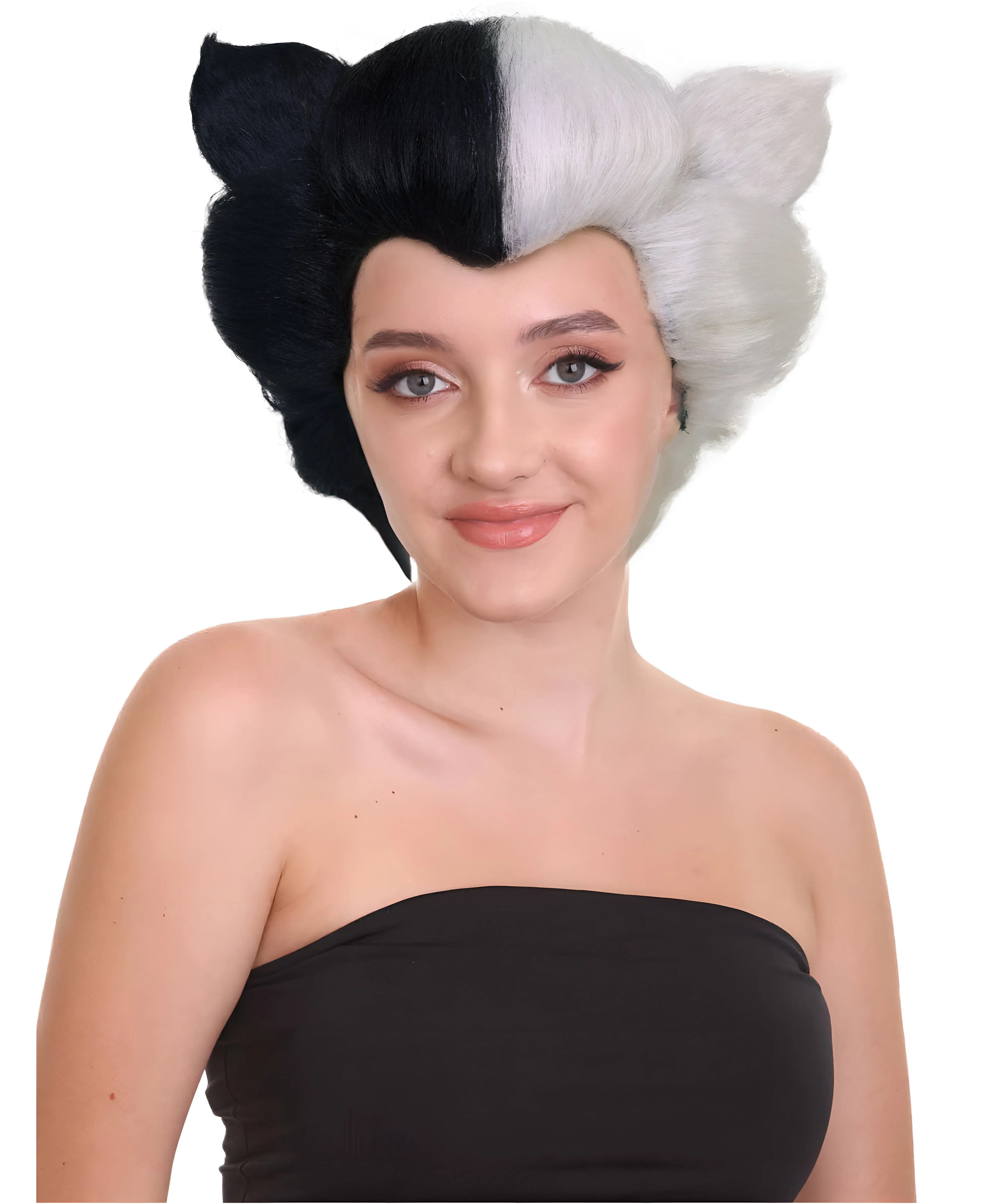 HPO Adult Women's Spiked Multiple Color Cosplay Hedgehog Wig with Ears  - Capless Cap Design