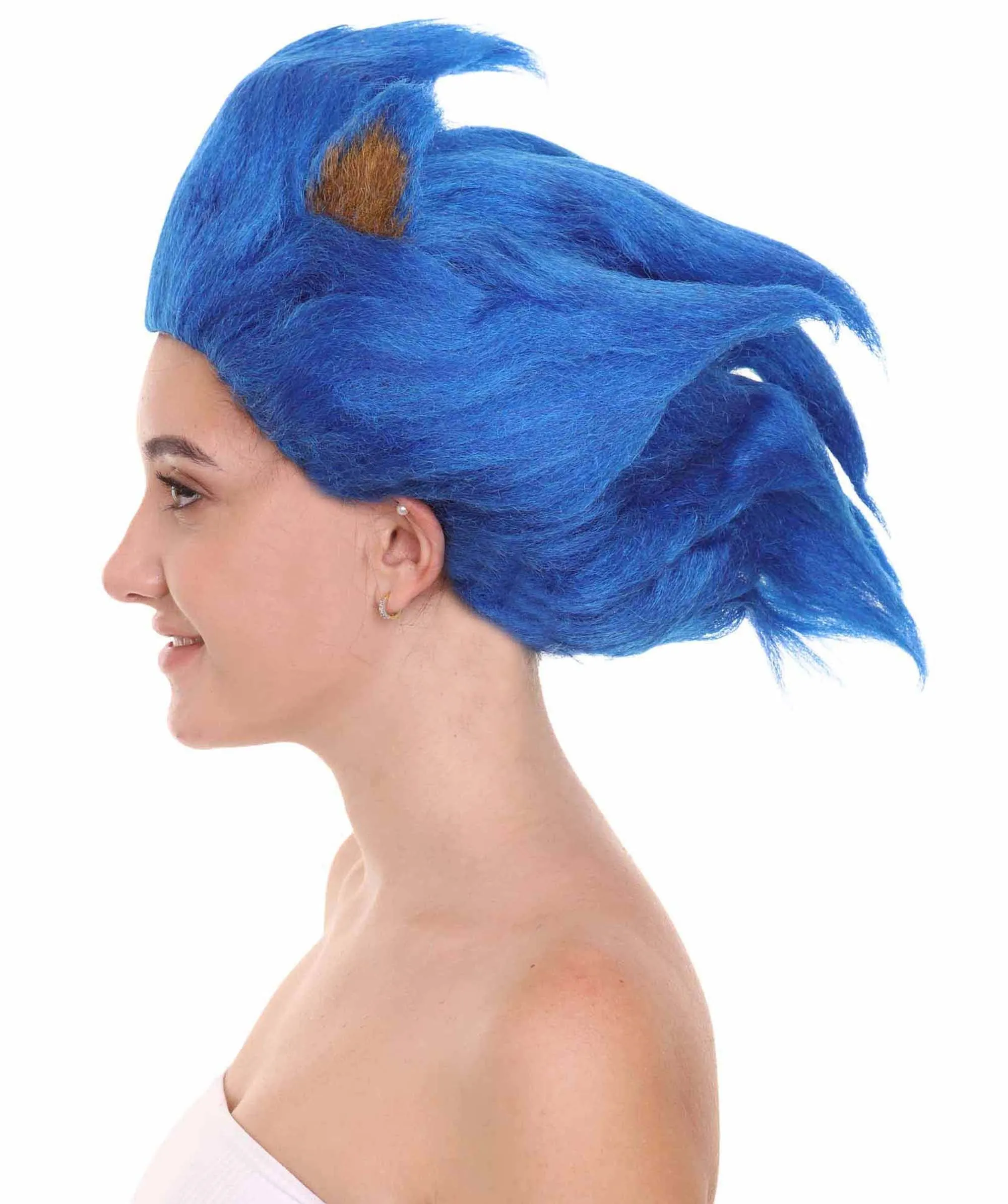 HPO Adult Women's Spiked Multiple Color Cosplay Hedgehog Wig with Ears  - Capless Cap Design