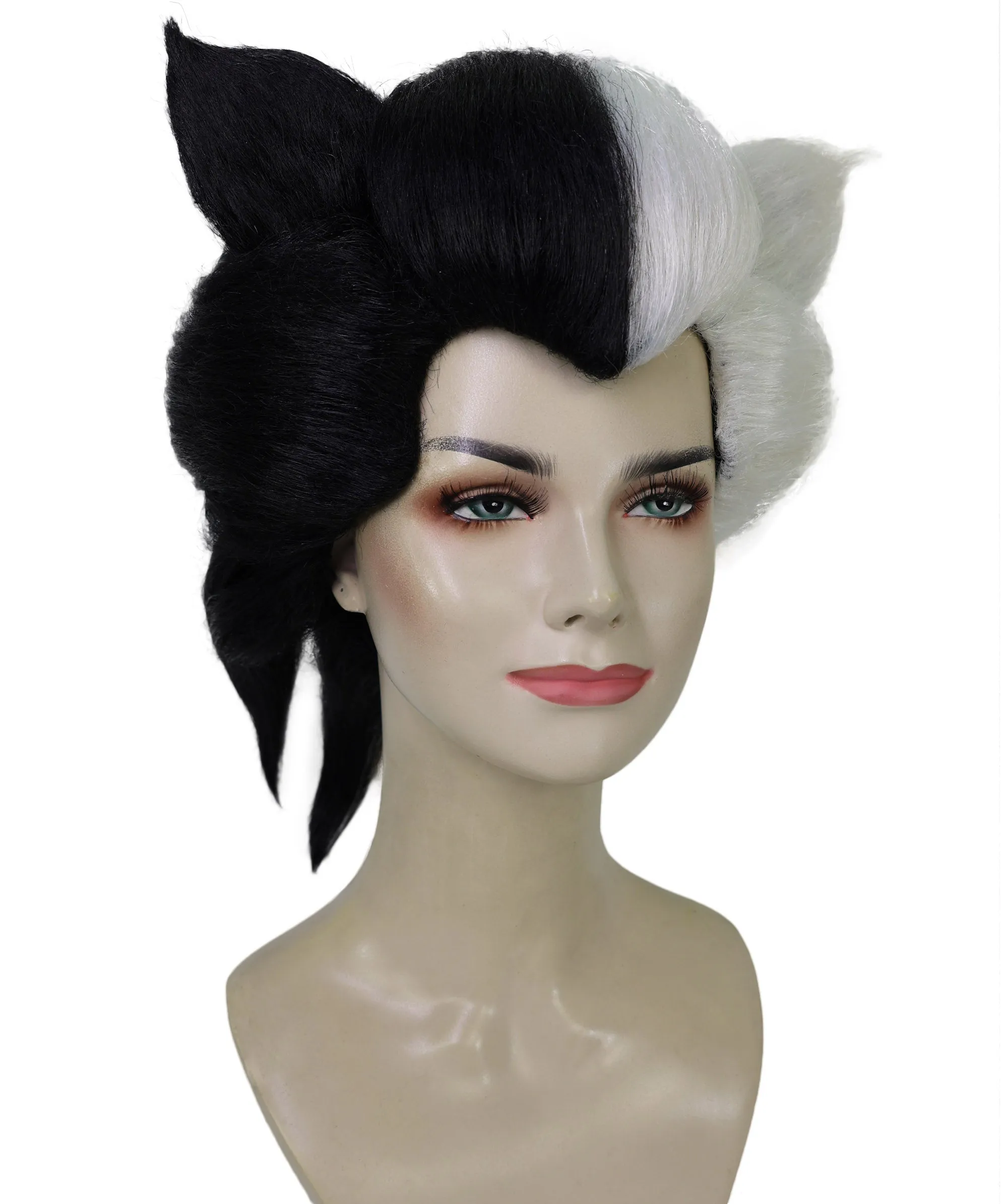 HPO Adult Women's Spiked Multiple Color Cosplay Hedgehog Wig with Ears  - Capless Cap Design