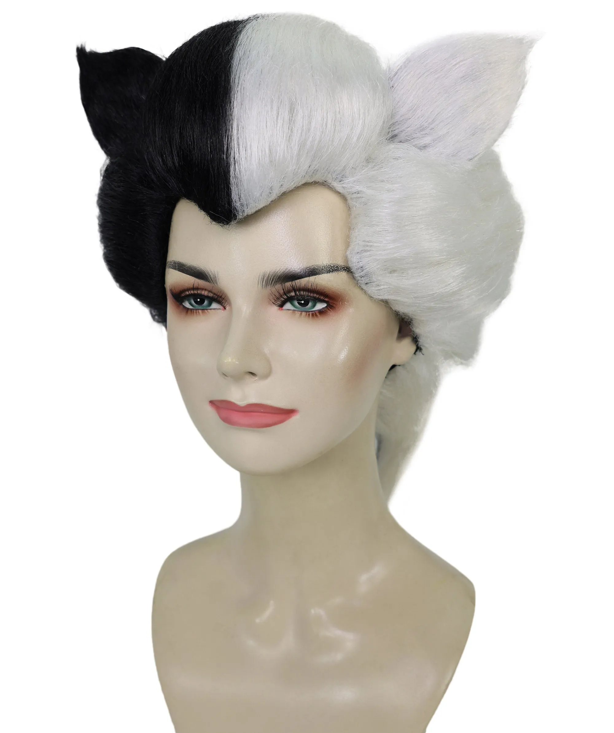 HPO Adult Women's Spiked Multiple Color Cosplay Hedgehog Wig with Ears  - Capless Cap Design
