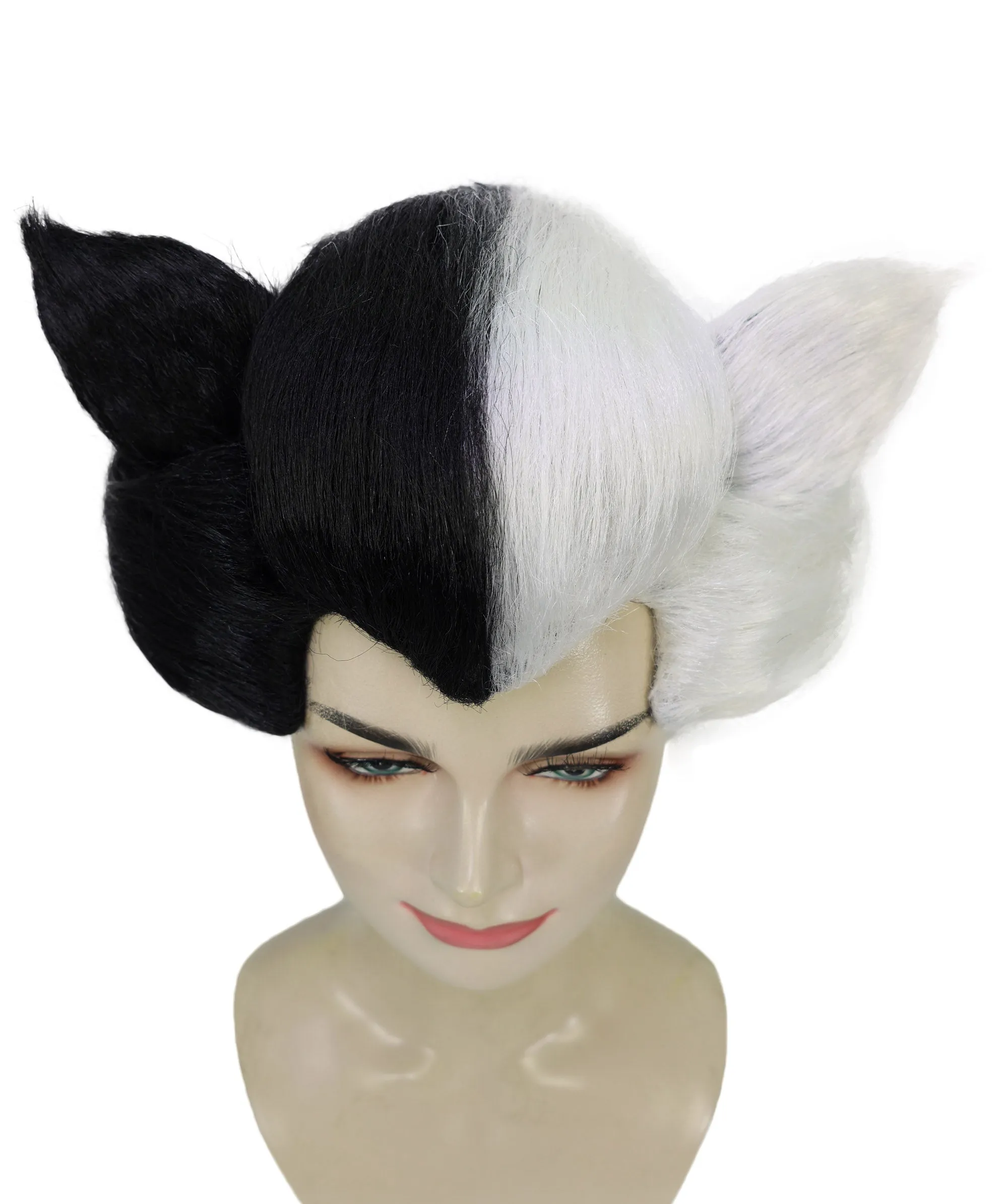 HPO Adult Women's Spiked Multiple Color Cosplay Hedgehog Wig with Ears  - Capless Cap Design