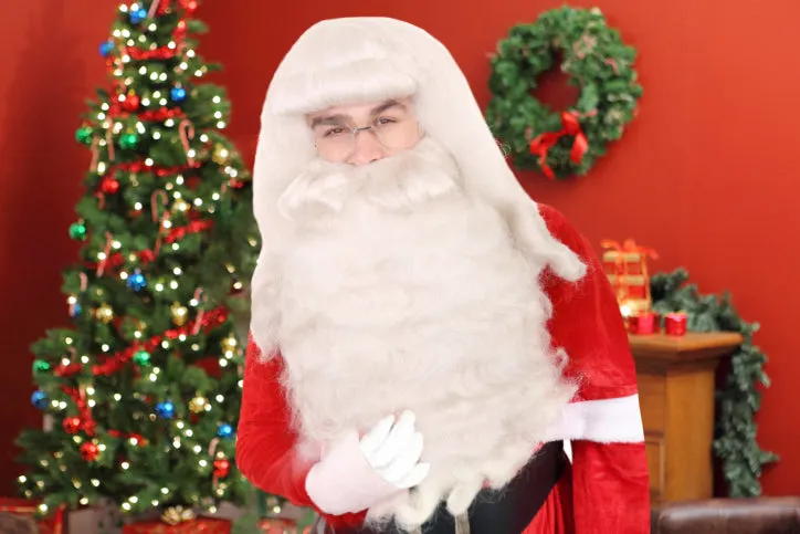HPO Men's Santa Claus Long Wig and Beard Set | Premium Standard Cap