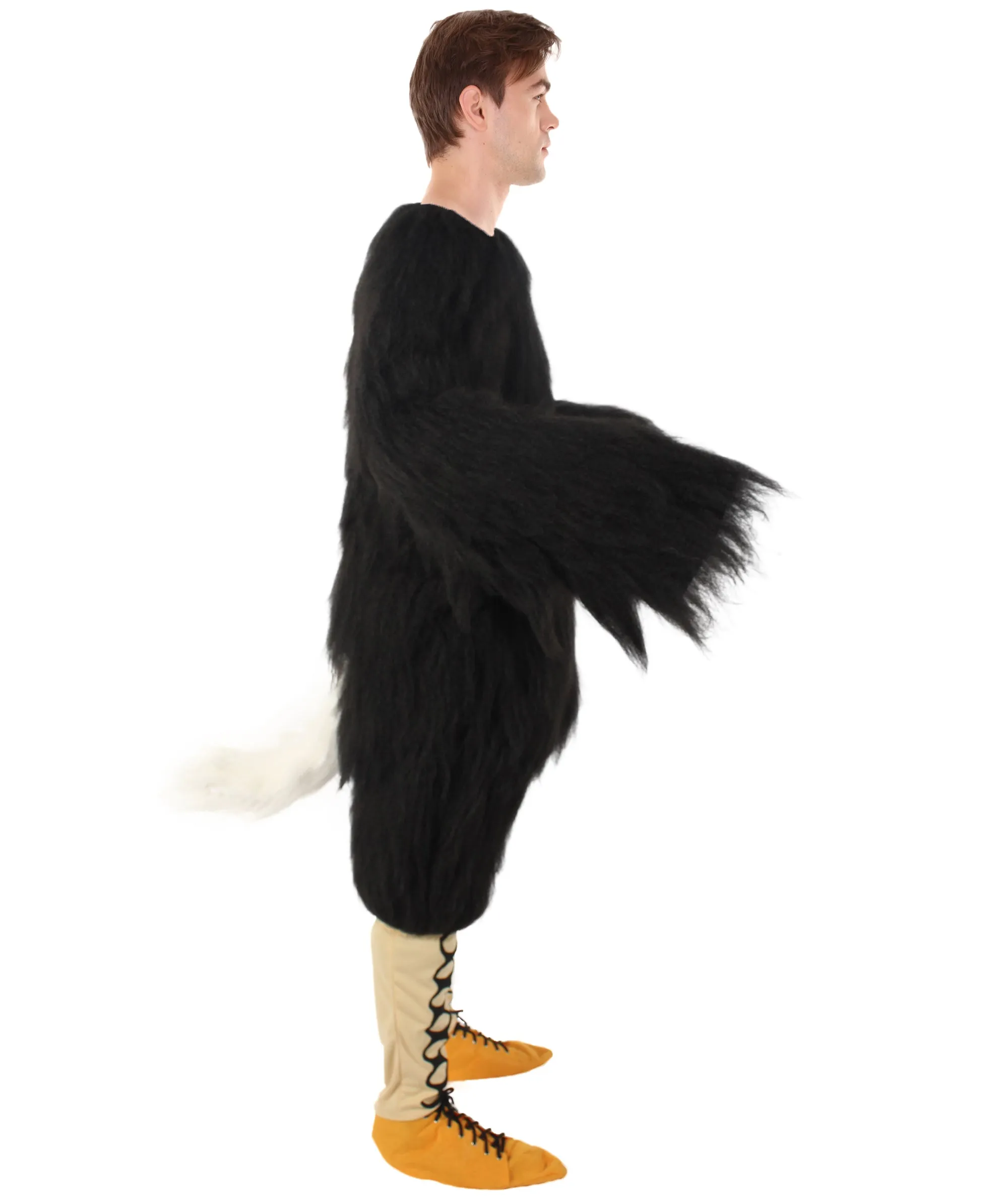 HPO White and Black Eagle Costume - Long Synthetic Fibers