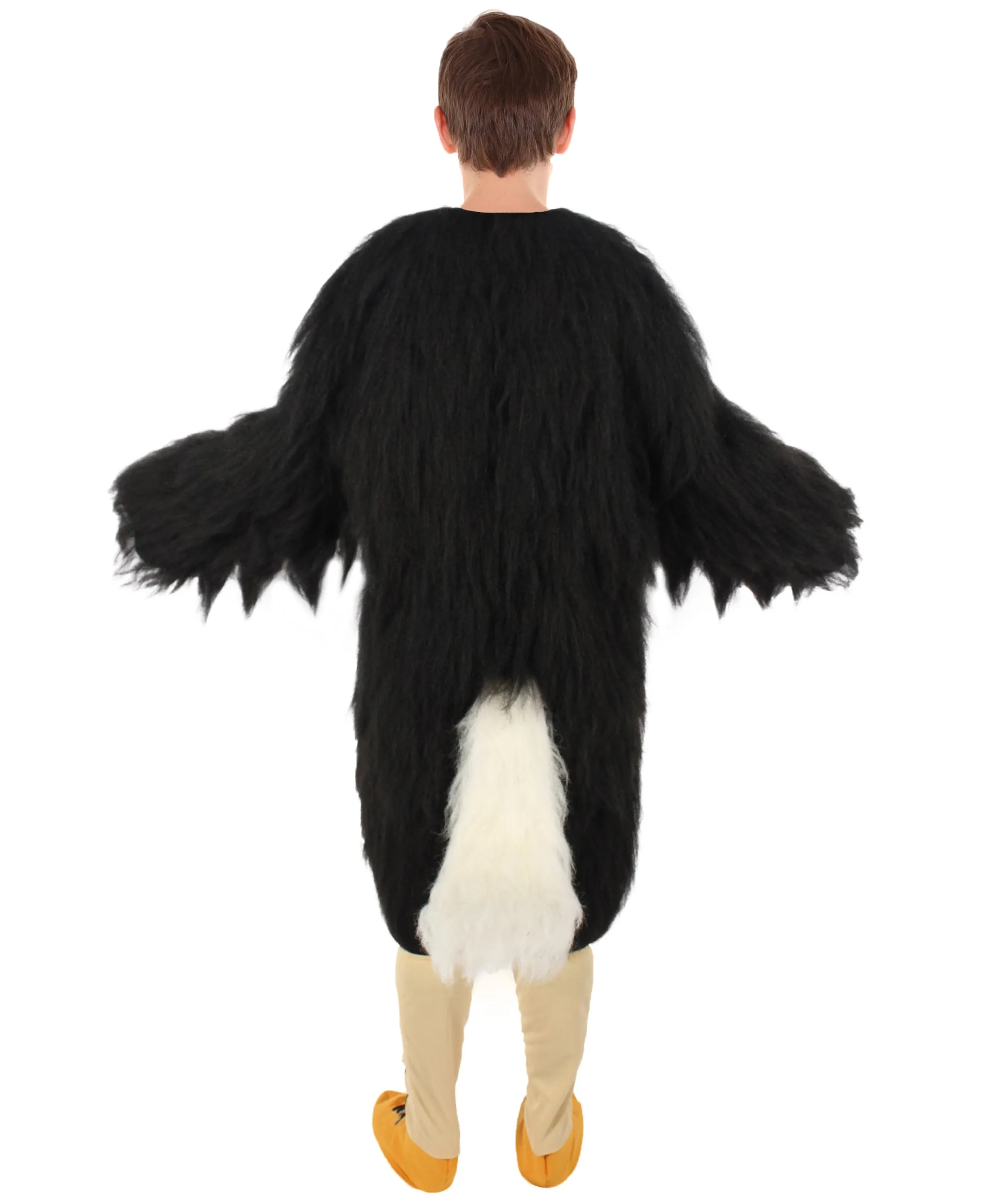 HPO White and Black Eagle Costume - Long Synthetic Fibers
