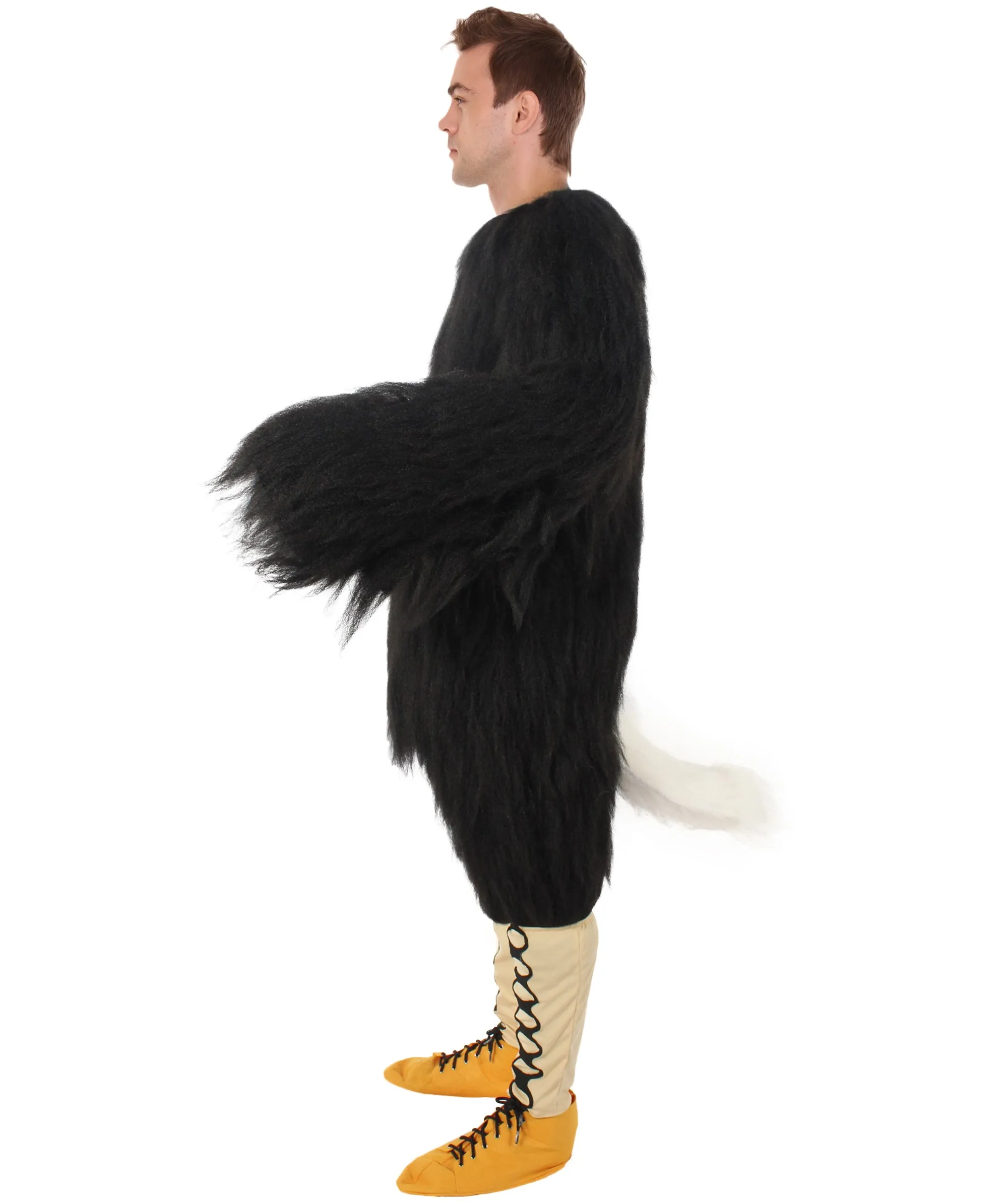 HPO White and Black Eagle Costume - Long Synthetic Fibers