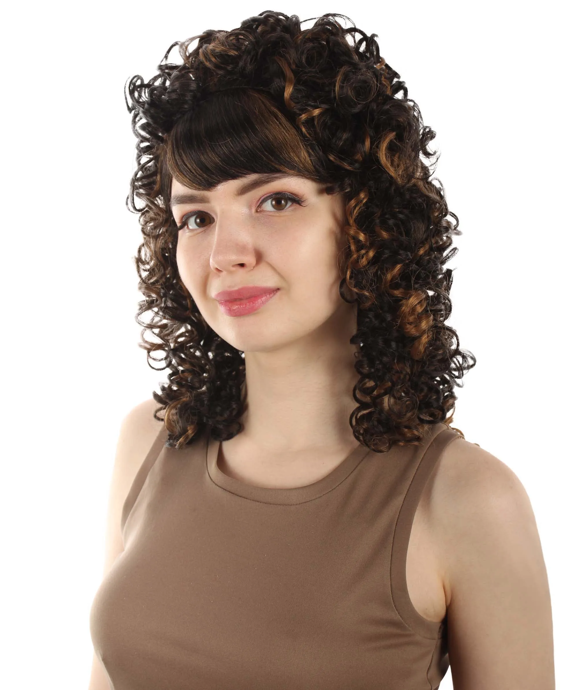 HPO Women's 80's Babe Doll Wig , Multiple Color Options