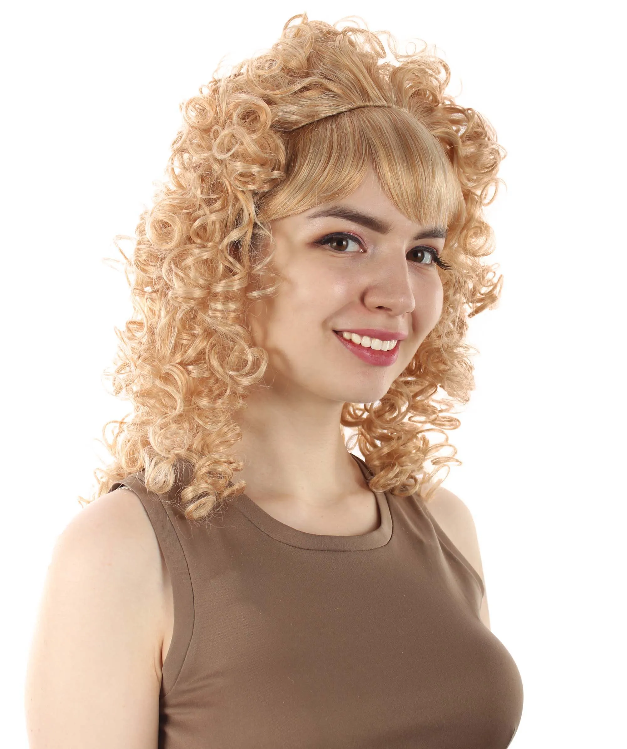 HPO Women's 80's Babe Doll Wig , Multiple Color Options